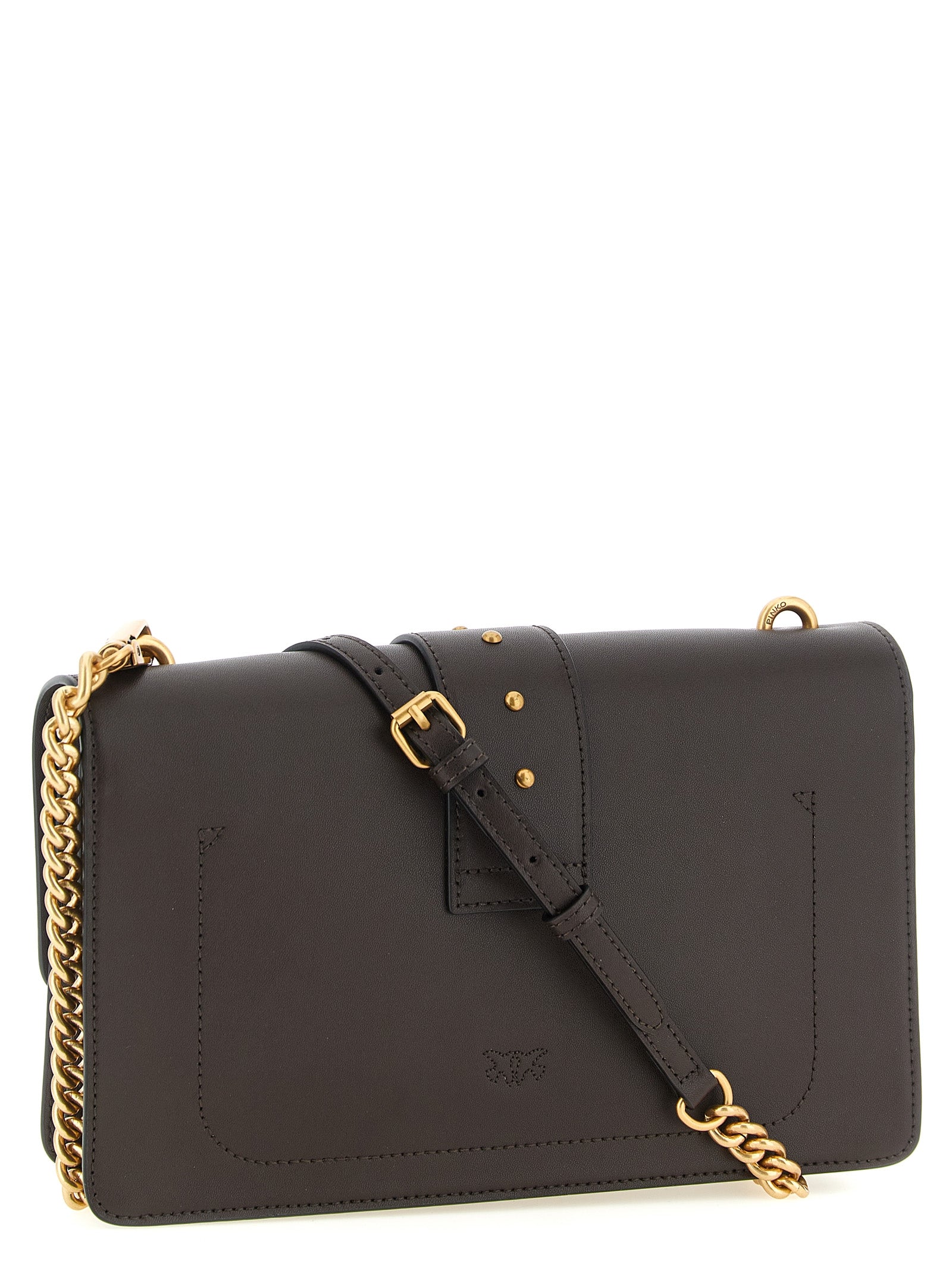 PINKO Brown Calfskin Crossbody Bag - Timeless Luxury Accessory