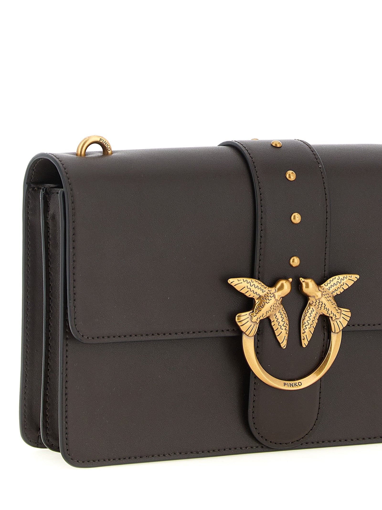 PINKO Brown Calfskin Crossbody Bag - Timeless Luxury Accessory