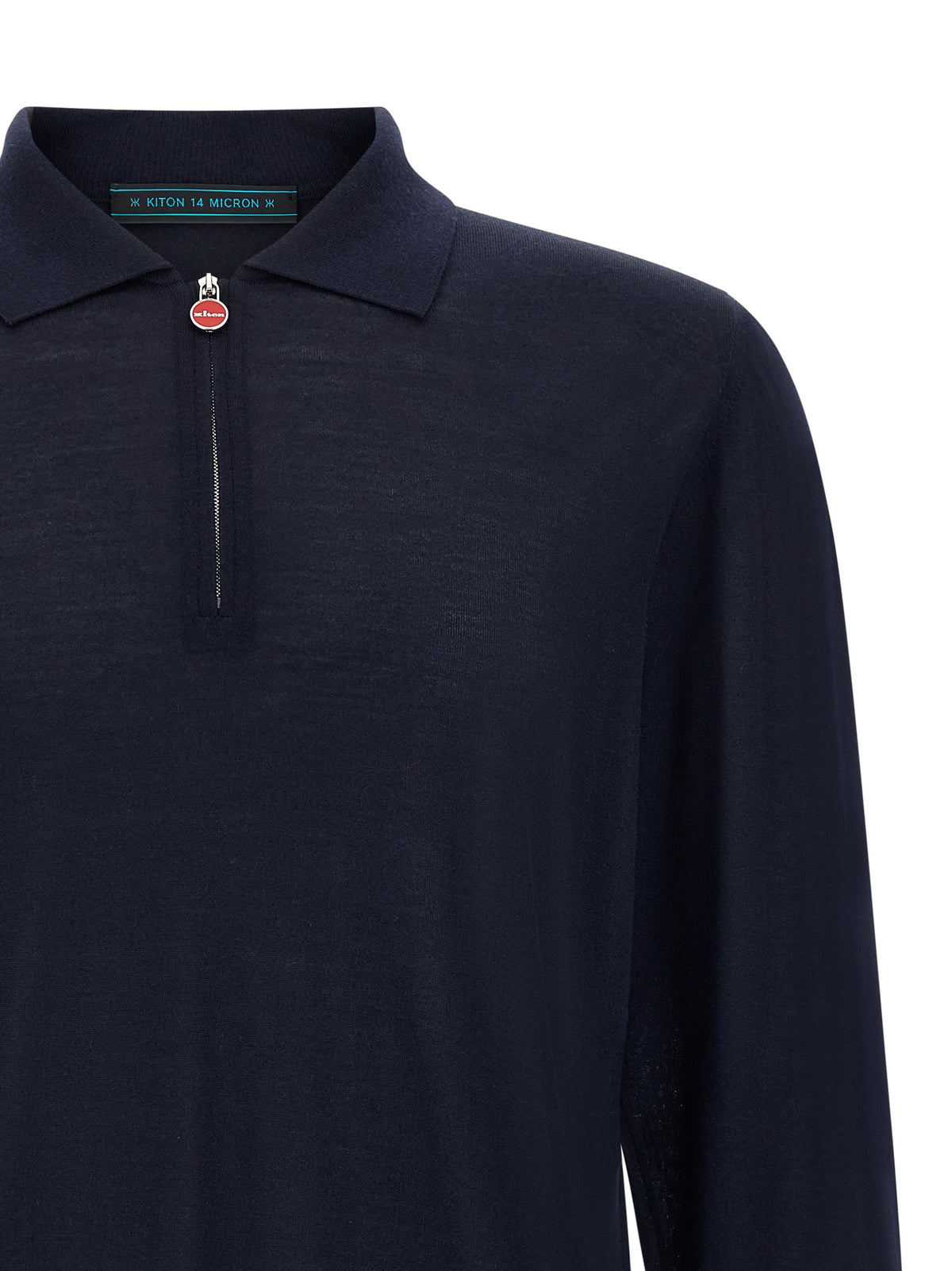 Kiton Blue Wool Polo Shirt - Exquisite Luxury Redefined