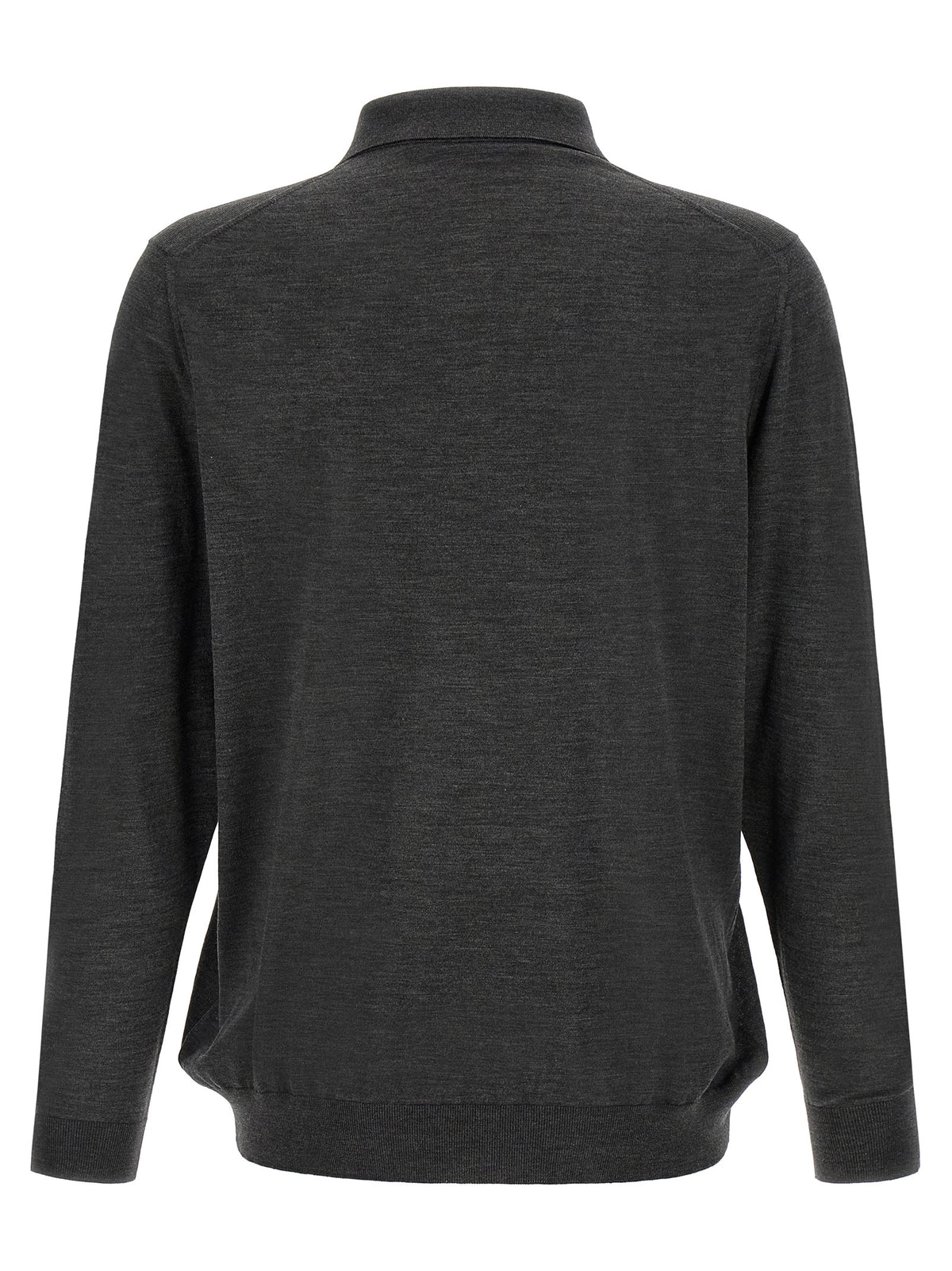 Kiton Gray Wool Polo Shirt - Exquisite Luxury Knitwear