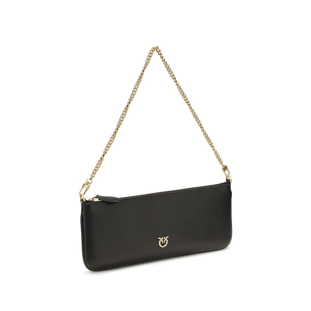 Discover the PINKO Black Calf Leather Bos Taurus Wallet, a masterpiece of silk-touch leather and antique gold detailing, embodying timeless elegance and sophistication.