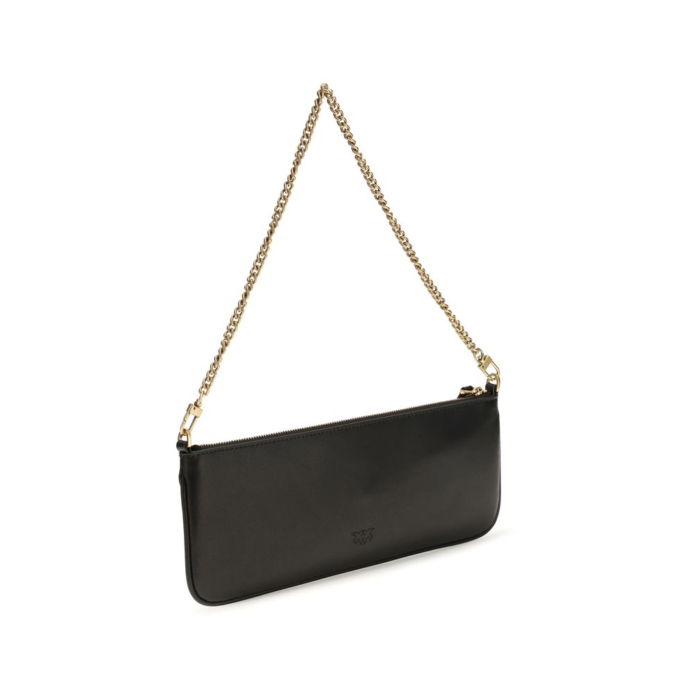 Discover the PINKO Black Calf Leather Bos Taurus Wallet, a masterpiece of silk-touch leather and antique gold detailing, embodying timeless elegance and sophisticated allure.