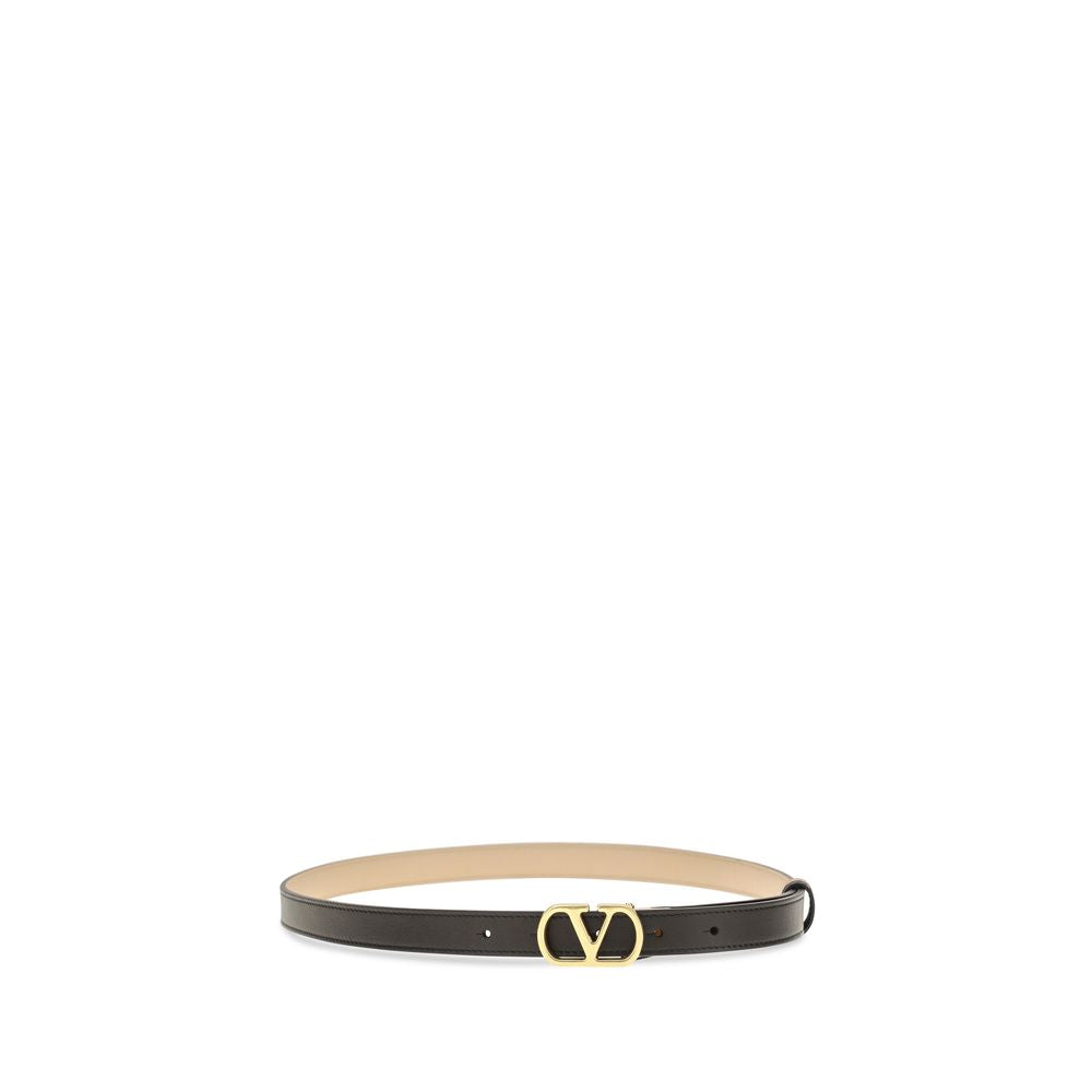 Elevate your accessory collection with the Valentino Garavani Black Lamb Ovis Aries Regular Belt, a masterpiece of smooth leather craftsmanship and timeless elegance.