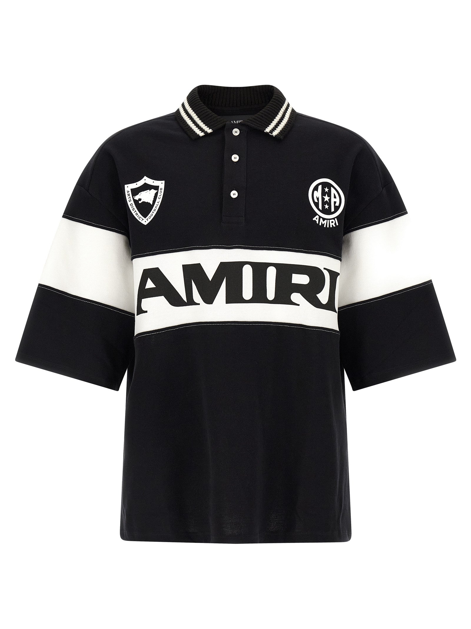 Amiri Bicolor Cotton Polo Shirt