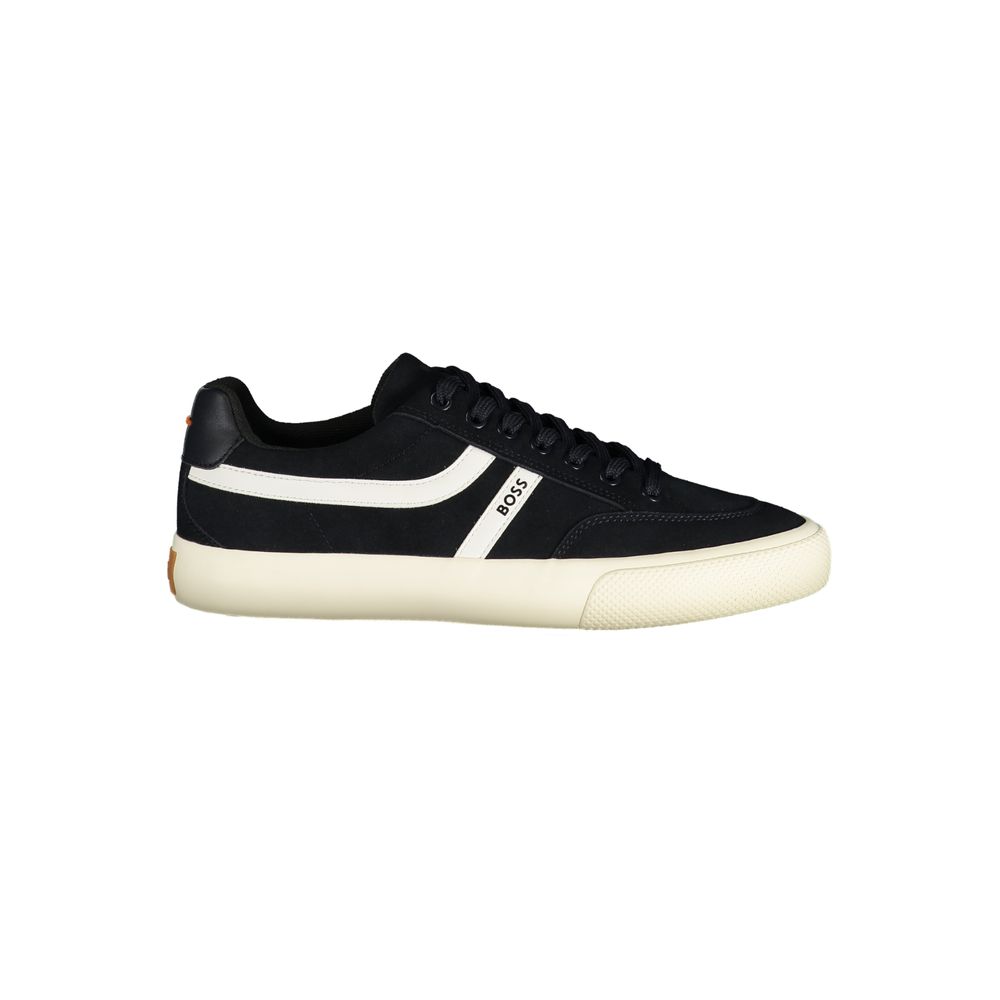 Elevate your style with the Hugo Boss Blue Polyurethane Men's Sneaker, where luxurious craftsmanship meets contemporary design for an effortless urban chic allure.