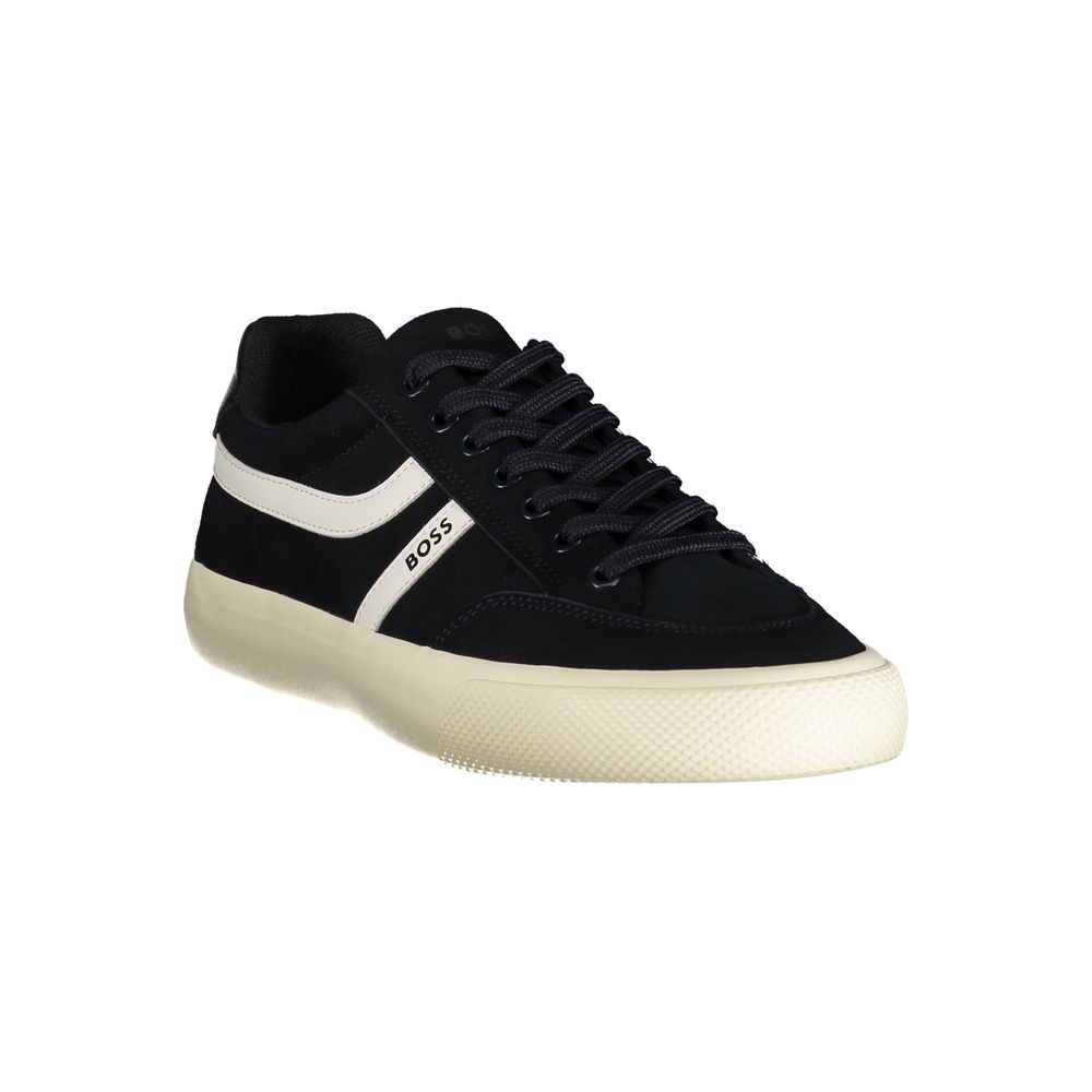 Elevate your style with the Hugo Boss Blue Polyurethane Men's Sneaker, where luxury meets athletic elegance in a sophisticated blue hue, crafted for the discerning individual.