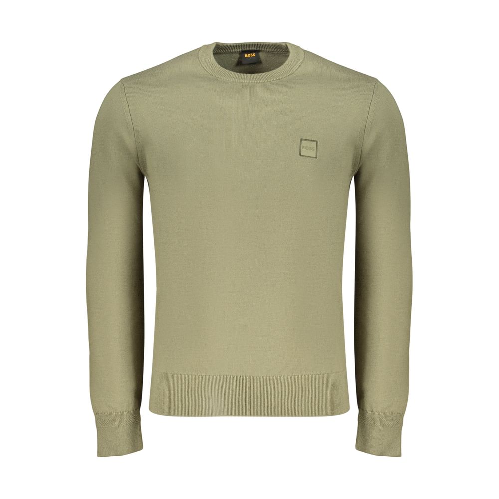 Hugo Boss Green Cotton Men's Shirt - Luxury Elegance Redefined