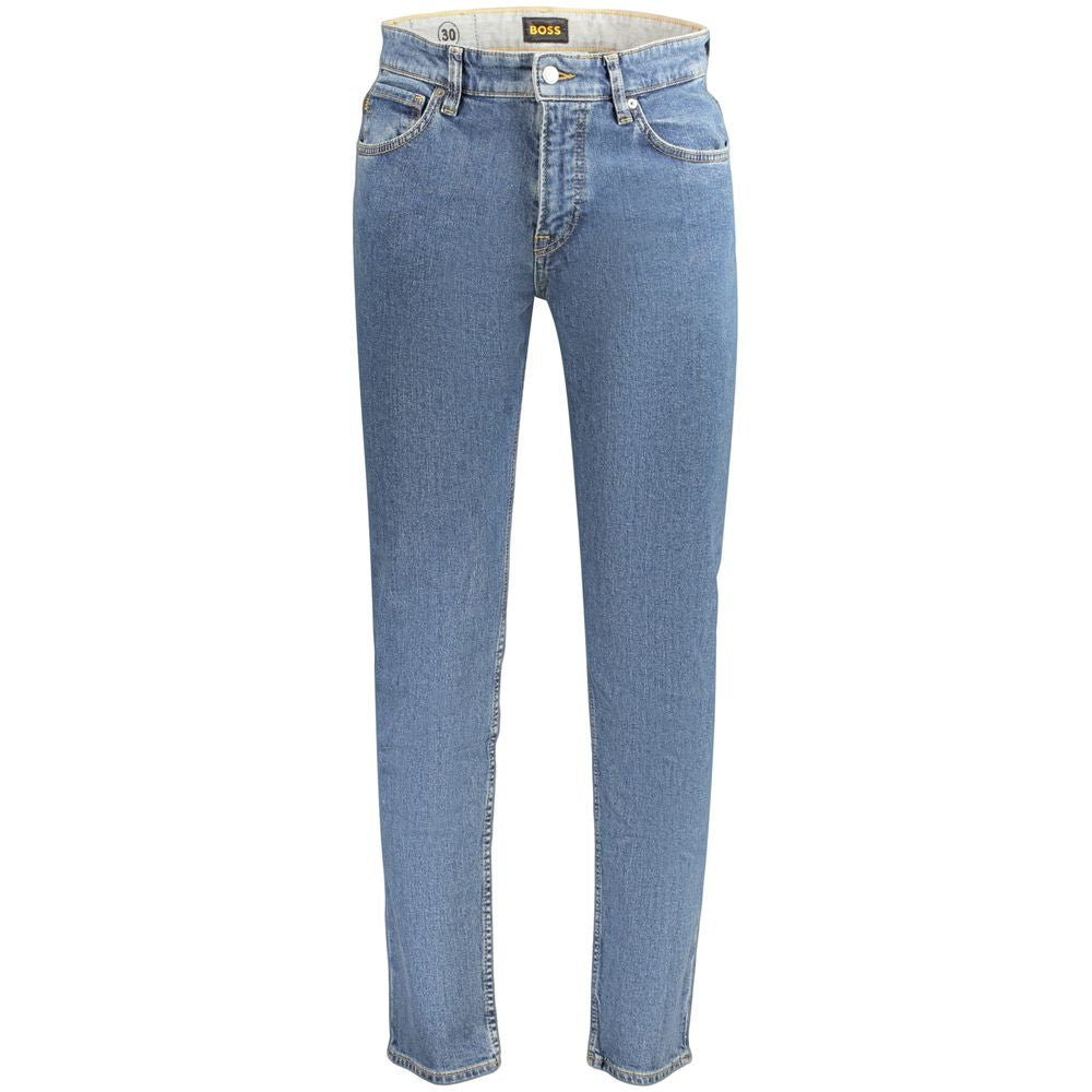 Hugo Boss Blue Cotton Men's Jeans - Luxury Denim Elegance