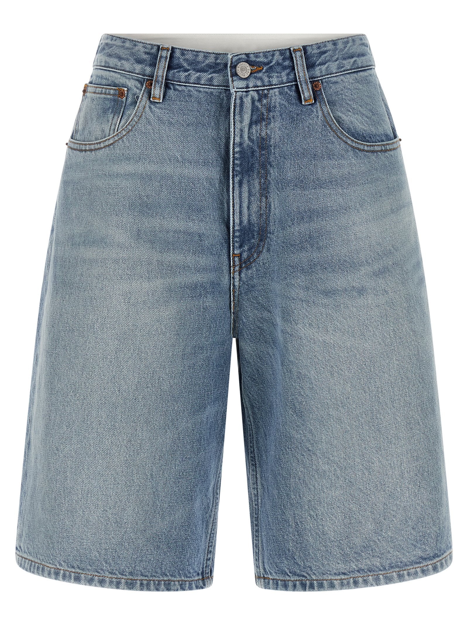 MM6 Maison Margiela Blue Cotton Bermuda Shorts - Luxury Redefined