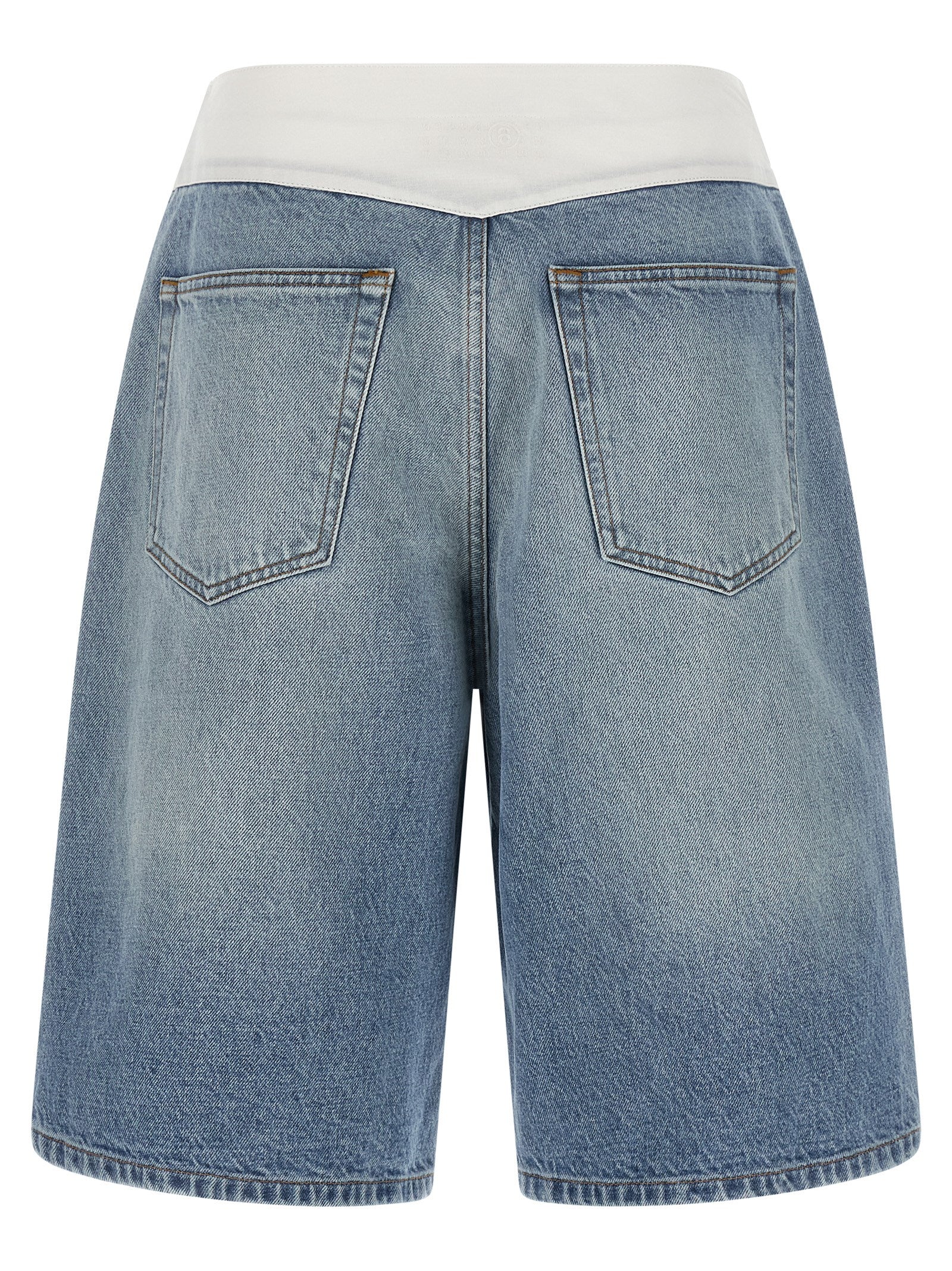 MM6 Maison Margiela Blue Cotton Bermuda Shorts - Timeless Luxury