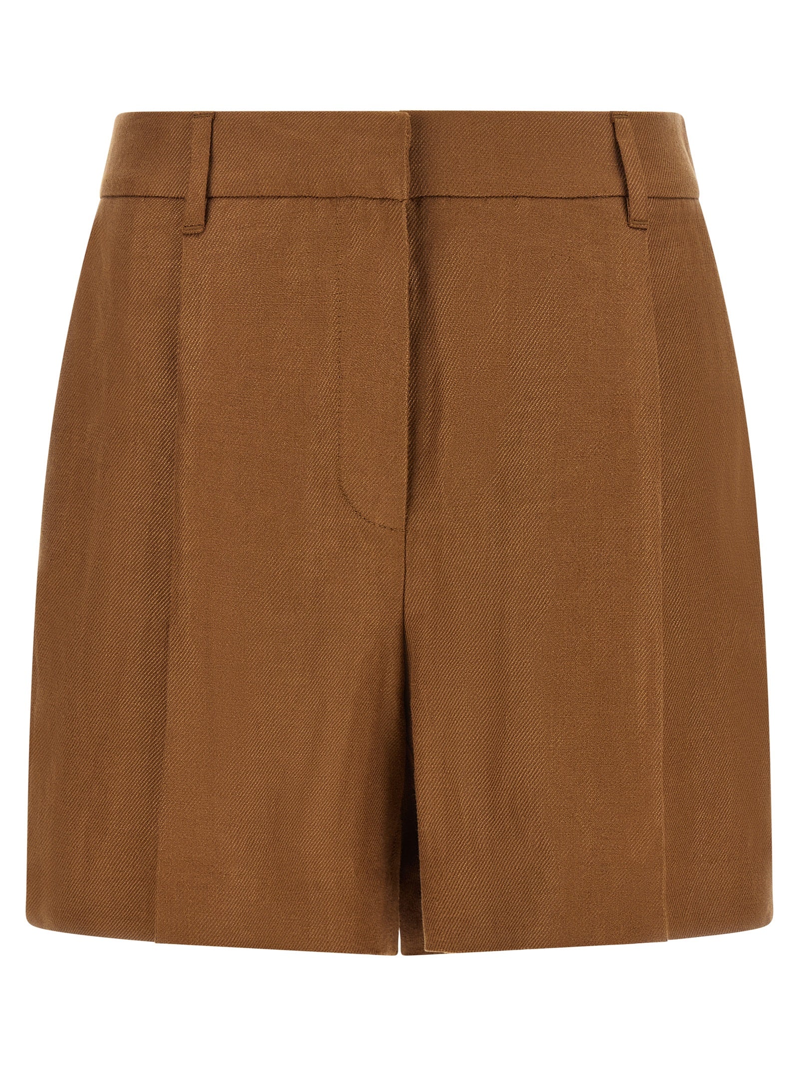 Brunello Cucinelli Brown Linen Bermuda Shorts - Timeless Elegance