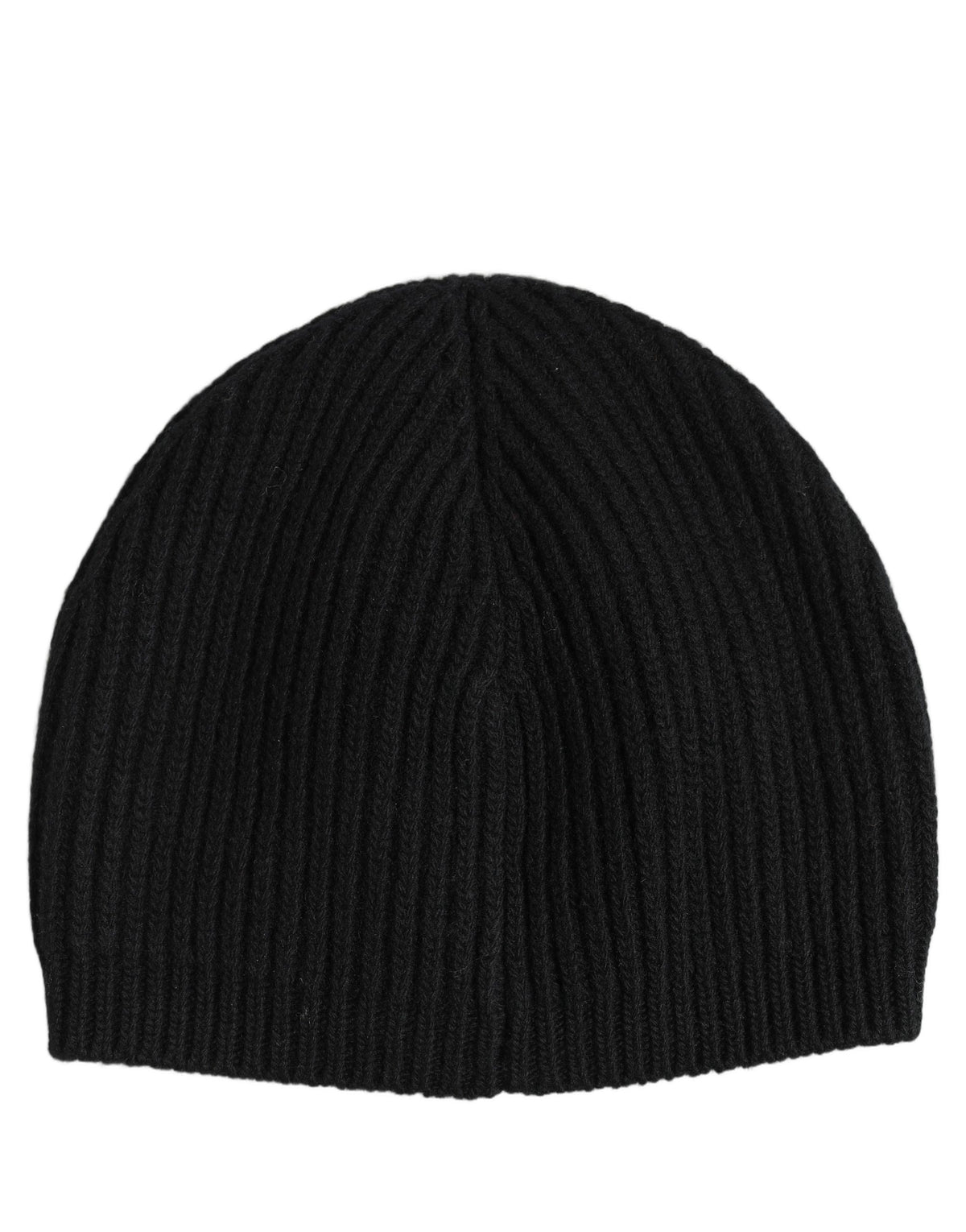 Dolce & Gabbana Black Wool Knitted Beanie - Timeless Luxury