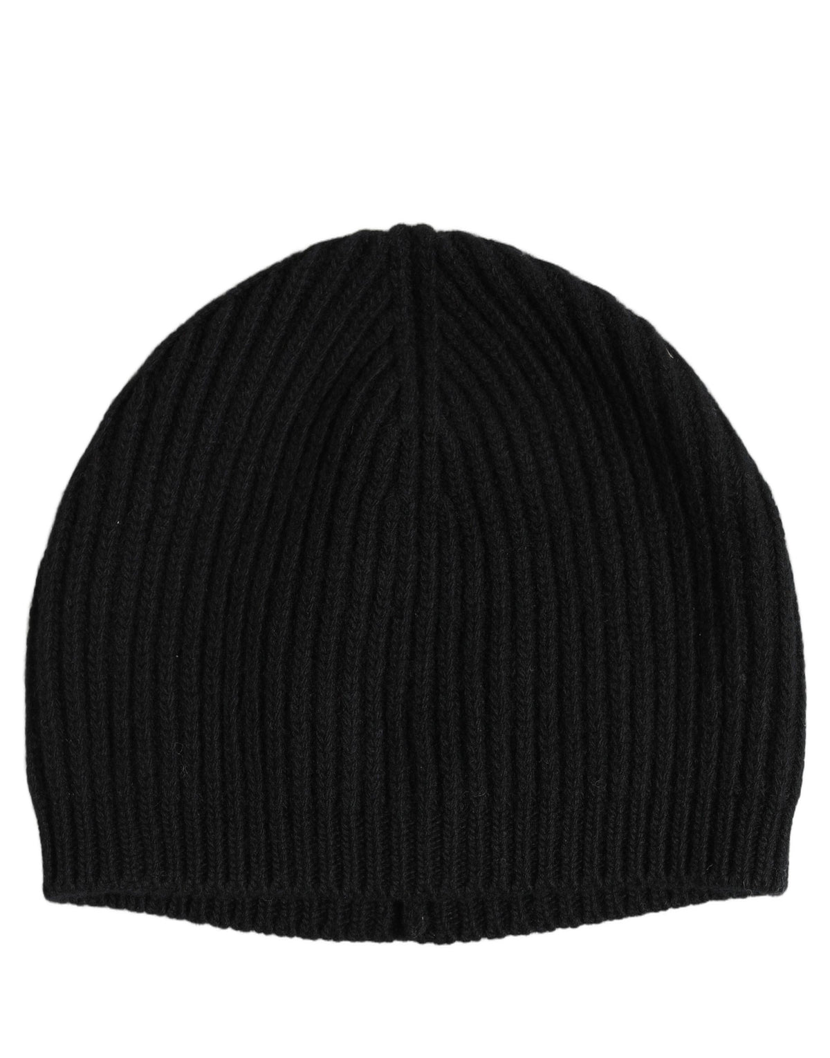 Dolce & Gabbana Black Wool Knitted Beanie - Timeless Luxury