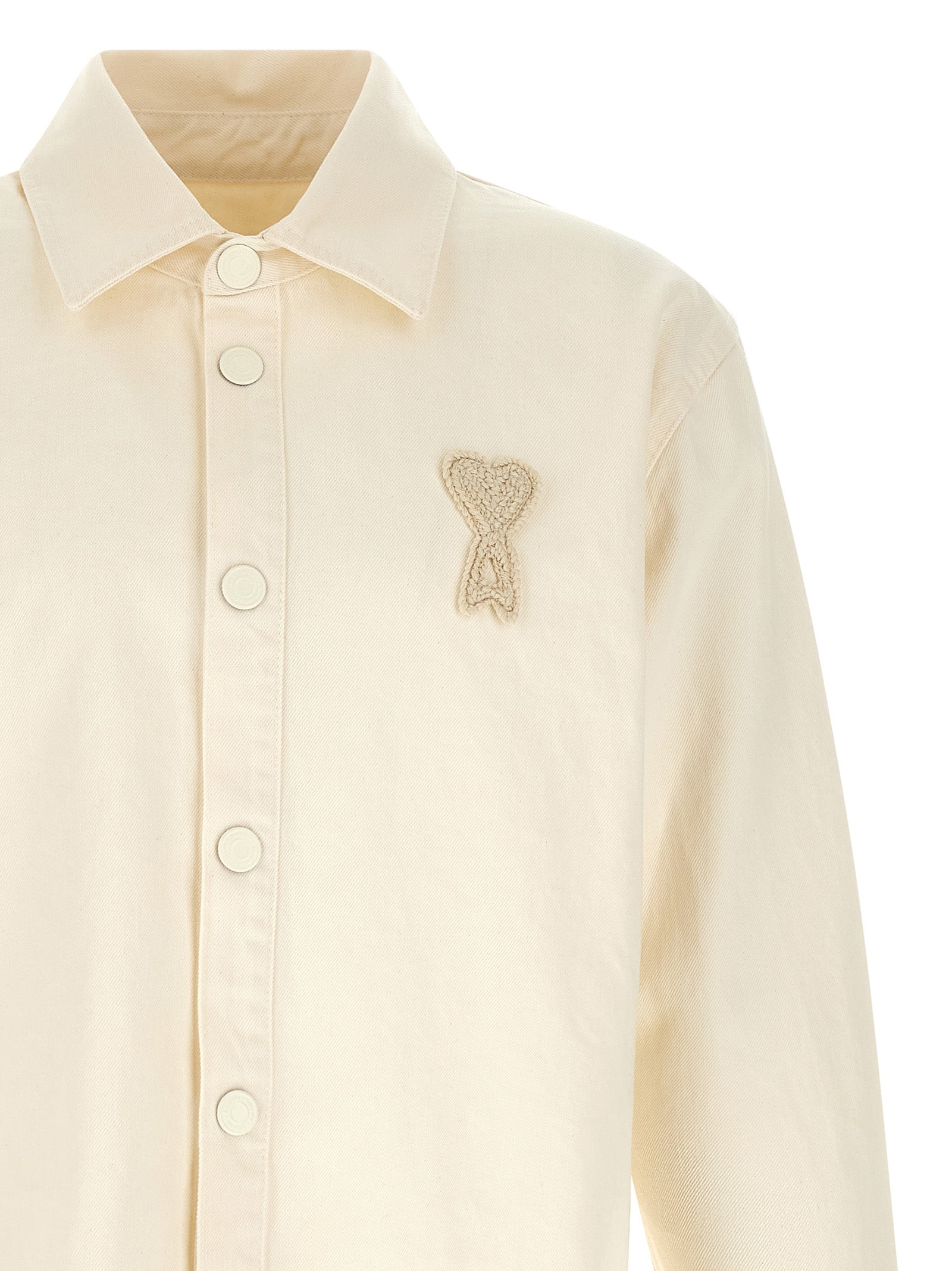 Ami Paris Beige Cotton Blouse - Effortless Luxury and Elegance