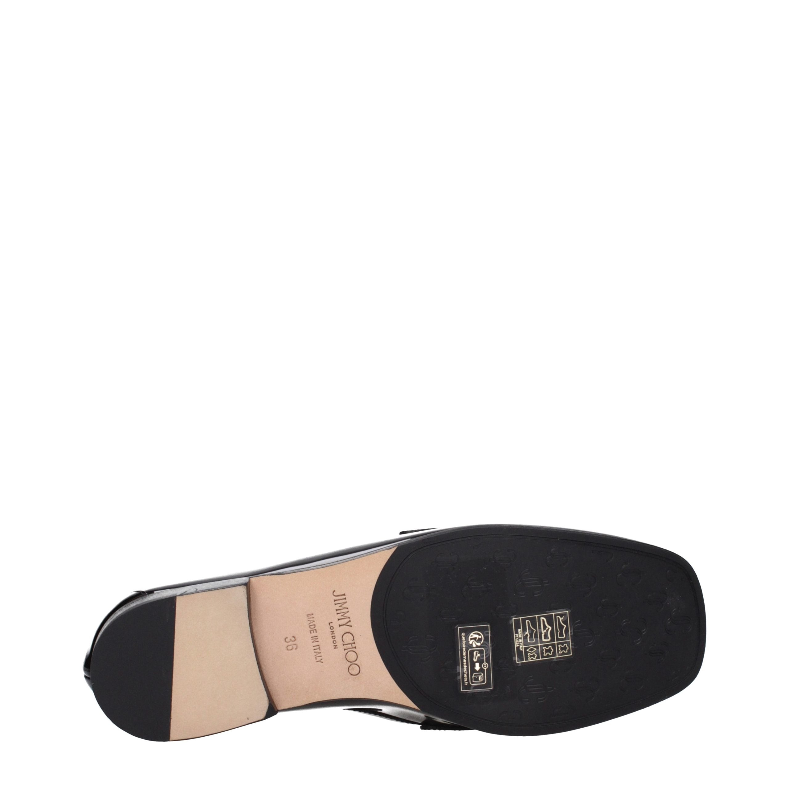 Elevate your style with Jimmy Choo Black Leather Slip-On Loafers, where exquisite craftsmanship meets timeless elegance, perfect for the discerning individual.