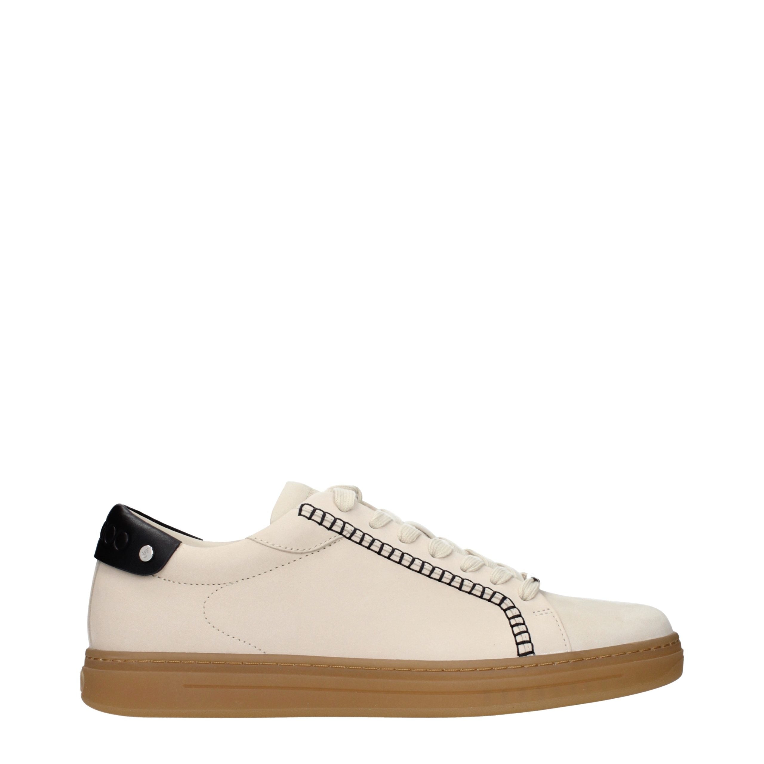 Experience the allure of Jimmy Choo Beige Leather Sneakers, where sumptuous suede meets exquisite craftsmanship, embodying timeless luxury for the discerning individual.