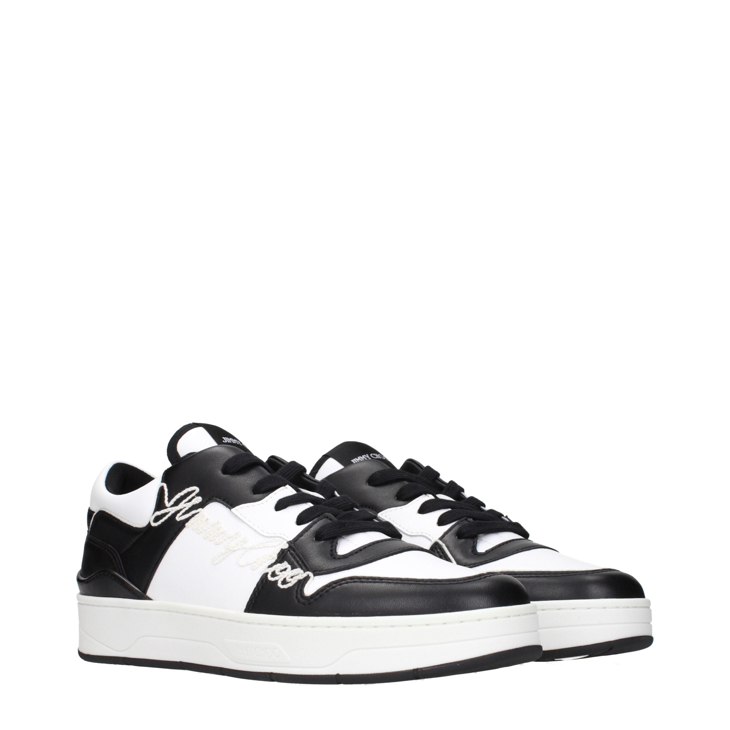 Discover the exquisite Jimmy Choo Black Leather Sneakers, where luxurious craftsmanship meets timeless elegance, perfect for the discerning individual seeking sophistication.
