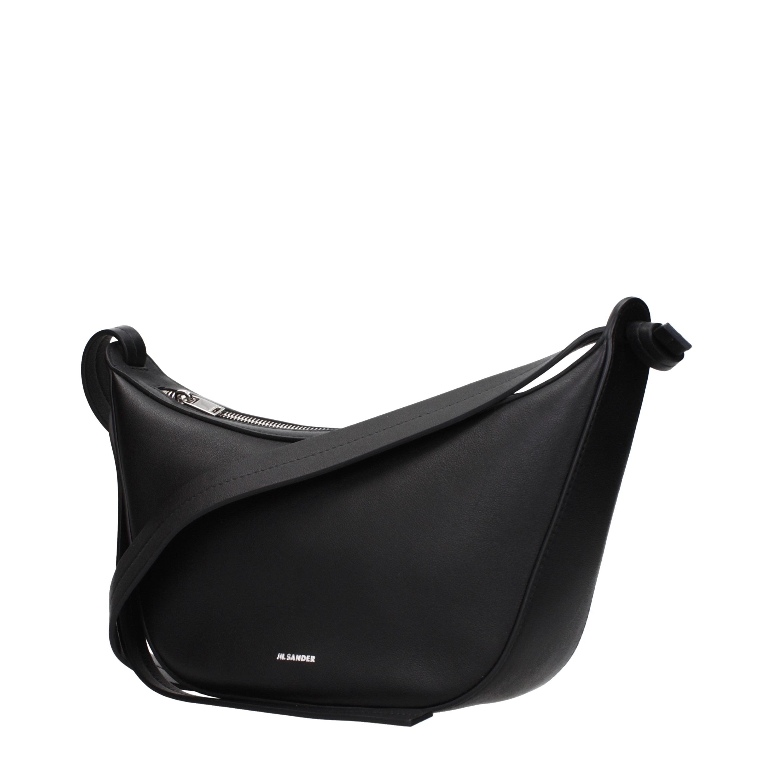 Discover the Jil Sander Black Leather Shoulder Bag, a masterpiece of exquisite craftsmanship that embodies timeless elegance and sophistication for the discerning individual.