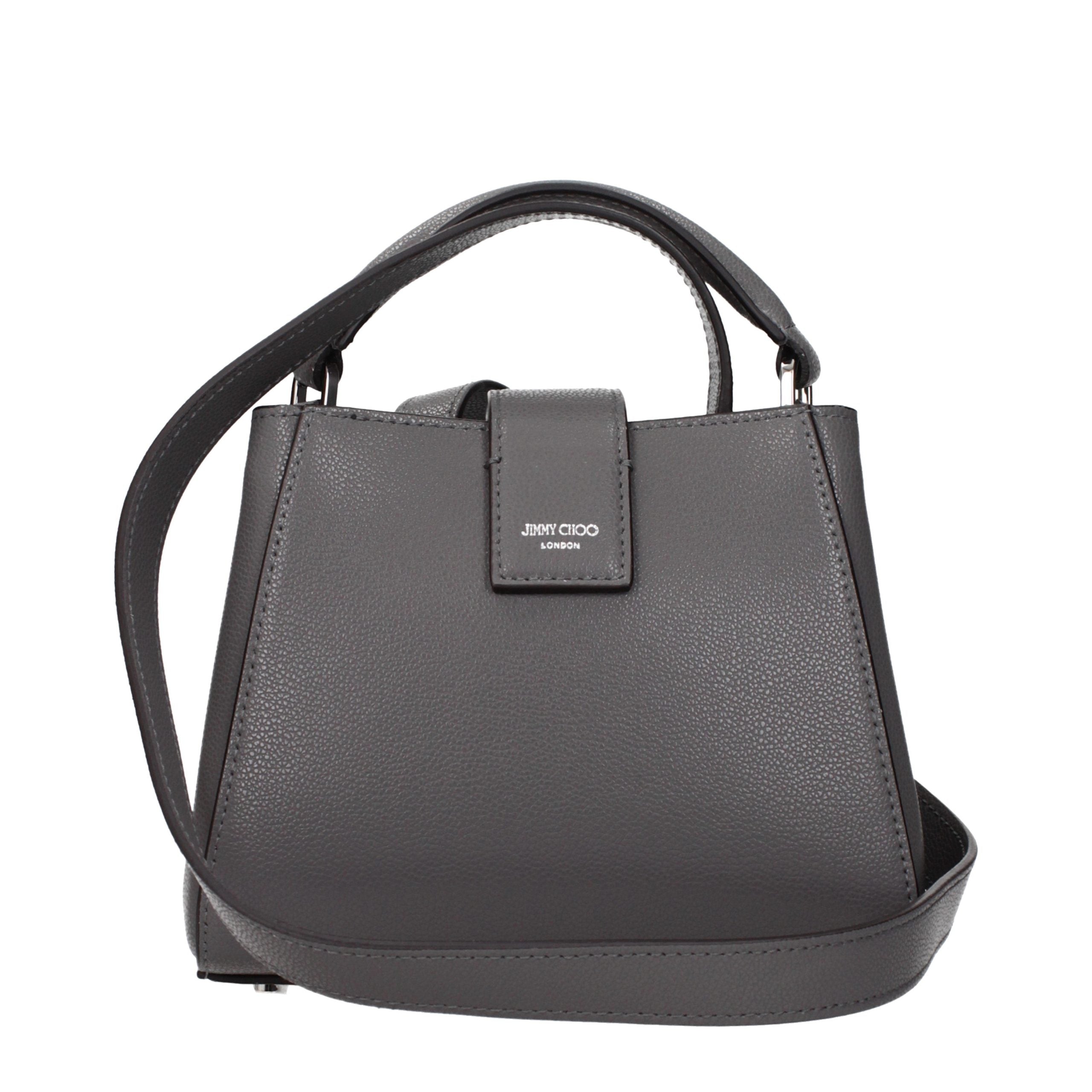 Indulge in the exquisite Jimmy Choo Gray Leather Handbag, a masterpiece of craftsmanship that embodies timeless elegance and modern sophistication for the discerning individual.