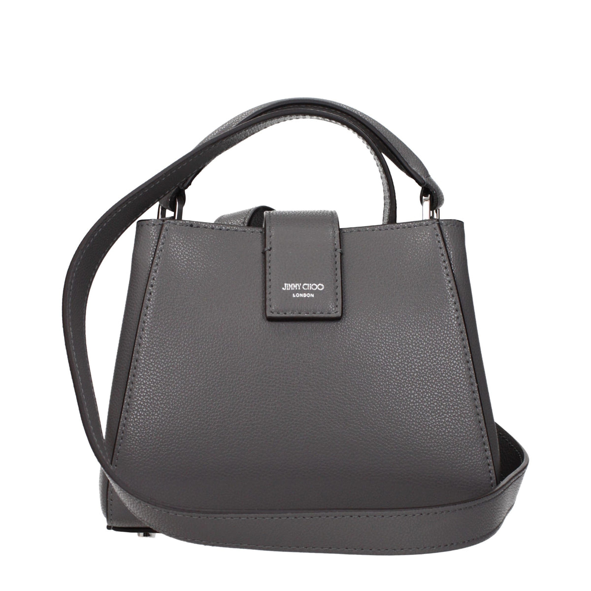 Jimmy Choo Gray Leather Handbag - Timeless Luxury Accessory