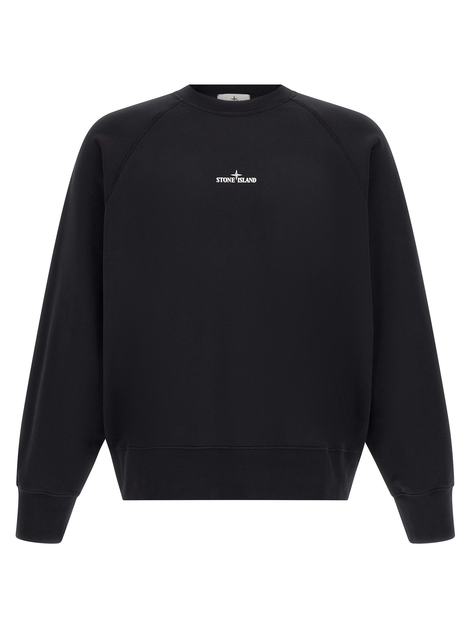 Indulge in the Stone Island Black Cotton Sweatshirt, a masterpiece of 100% cotton luxury, where timeless elegance meets contemporary style for the discerning individual.