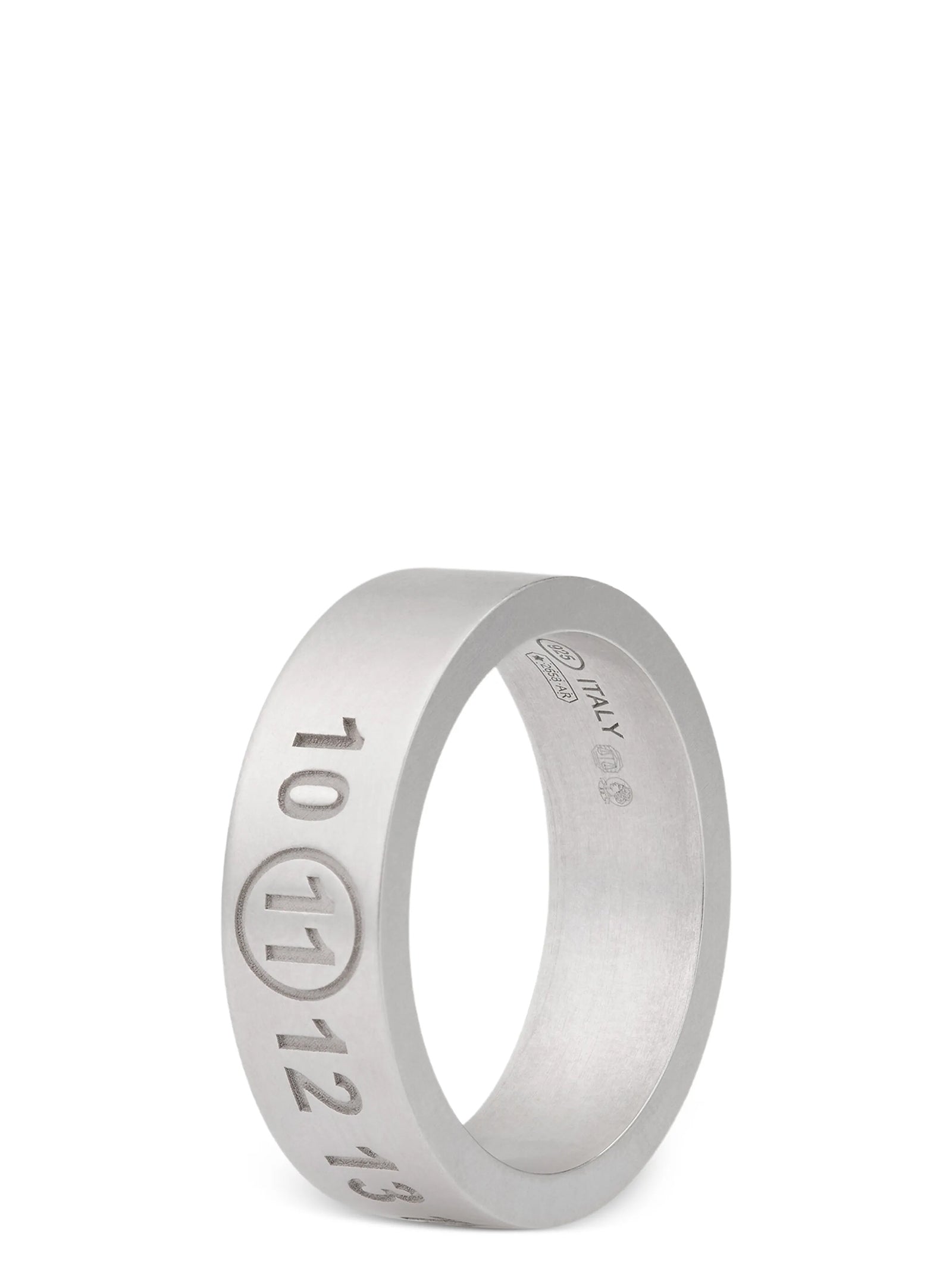 Discover the Maison Margiela Silver Ring, a masterpiece of Italian craftsmanship, where edgy sophistication meets timeless elegance for the discerning individual.