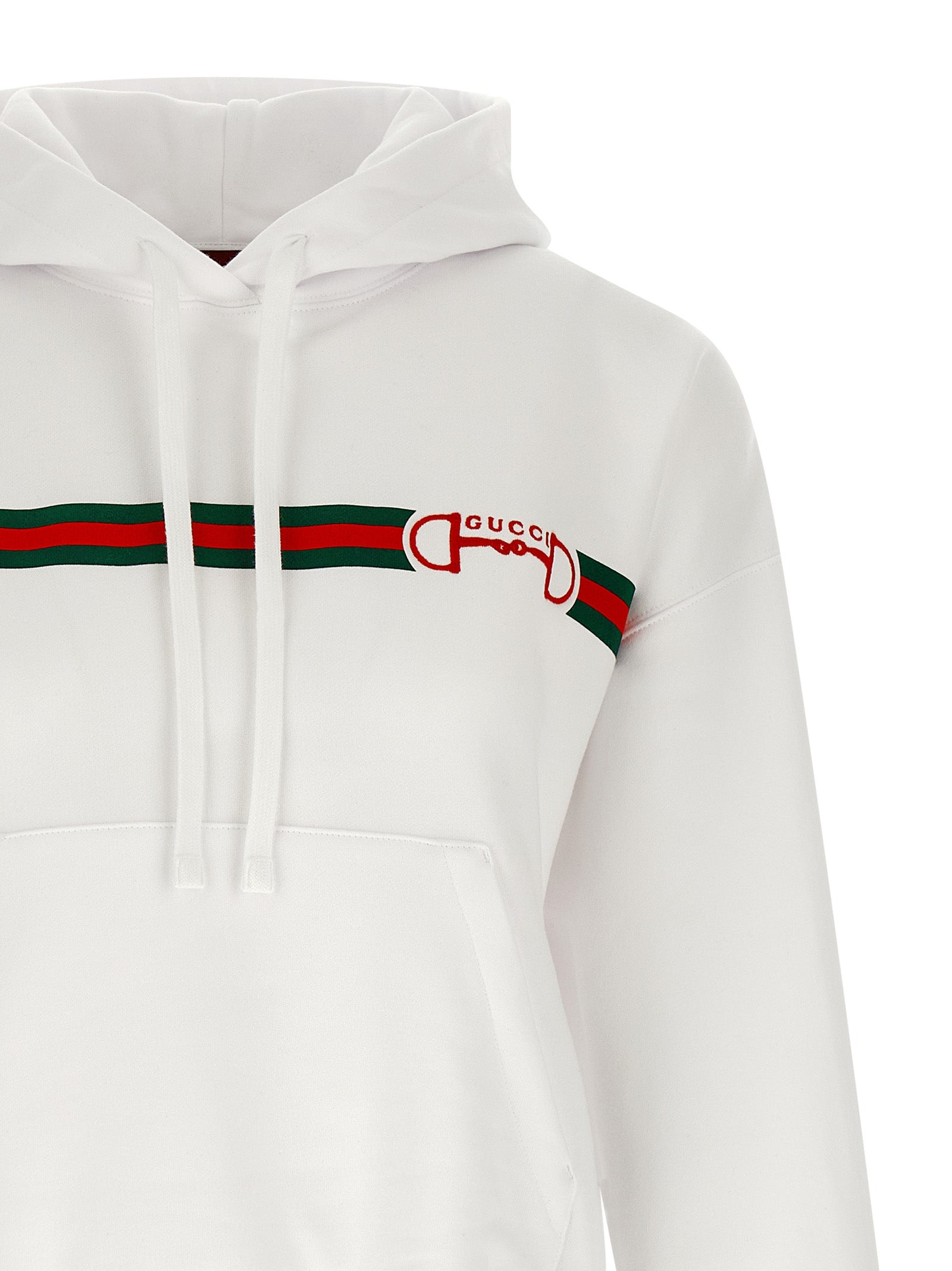 Gucci White Cotton Hoodie - Elevate Your Luxury Street Style