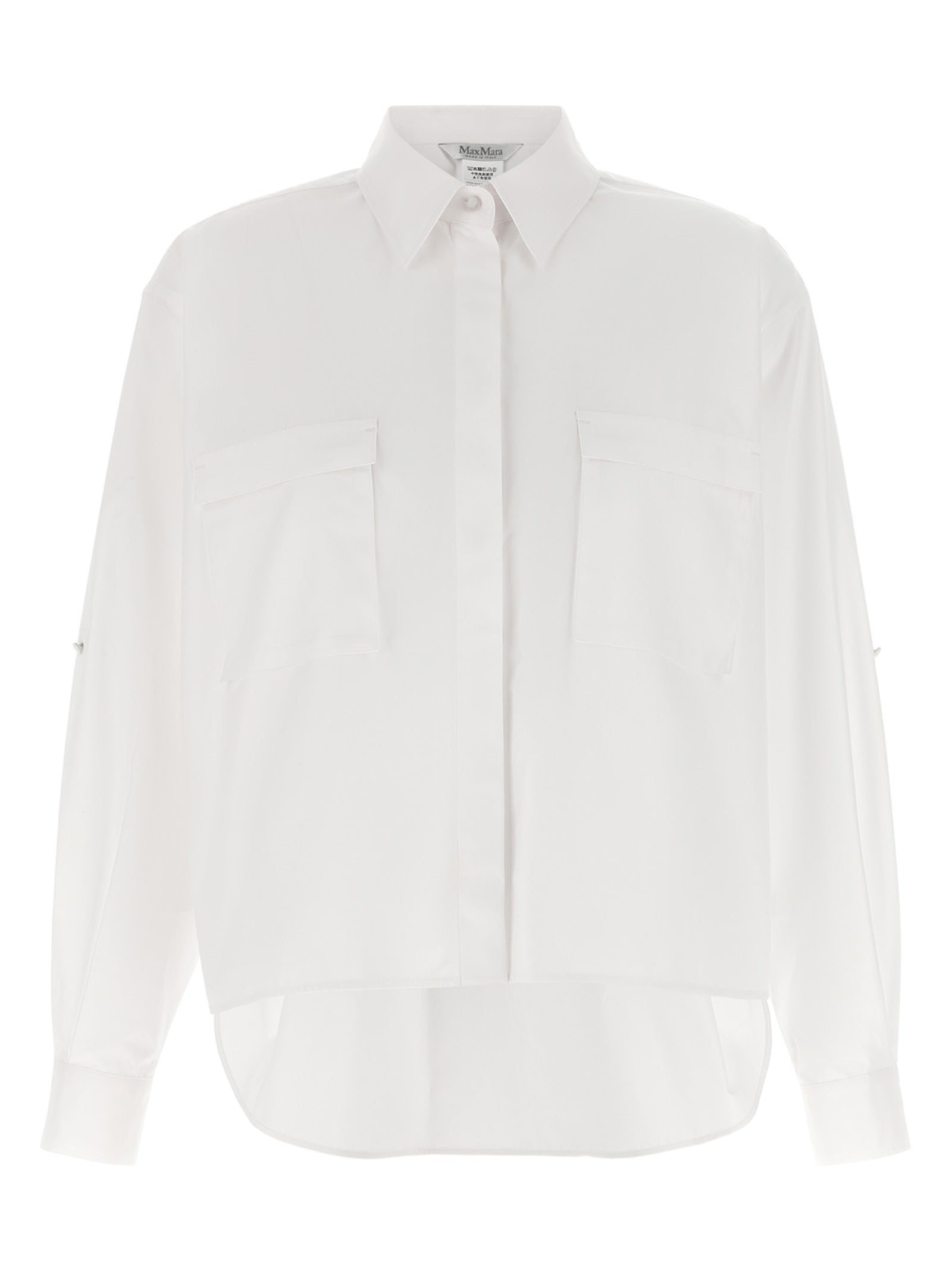Max Mara White Cotton Blouse - MxmTenue Collection Elegance