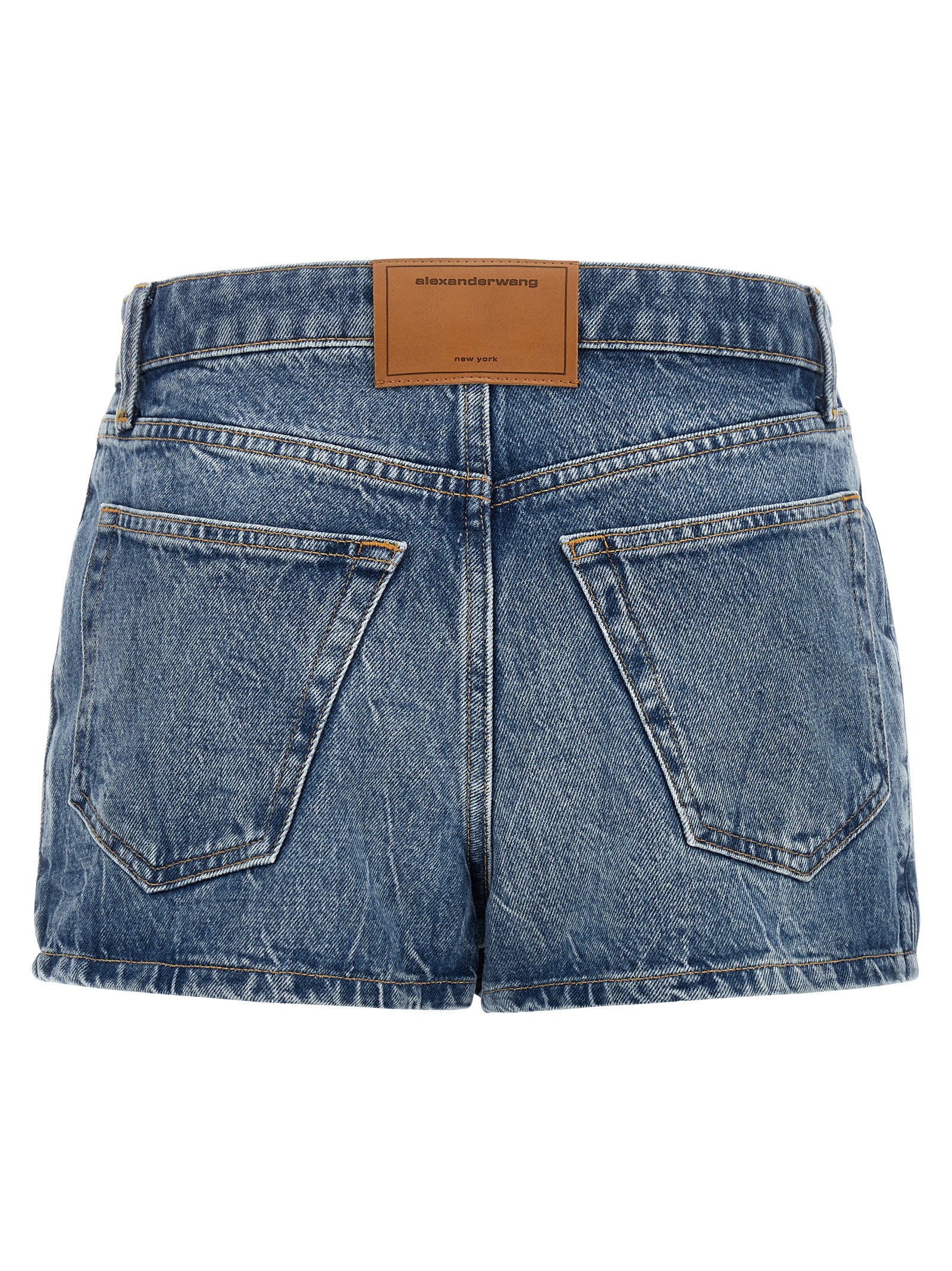 Alexander Wang Blue Cotton Bermuda Shorts - Urban Elegance