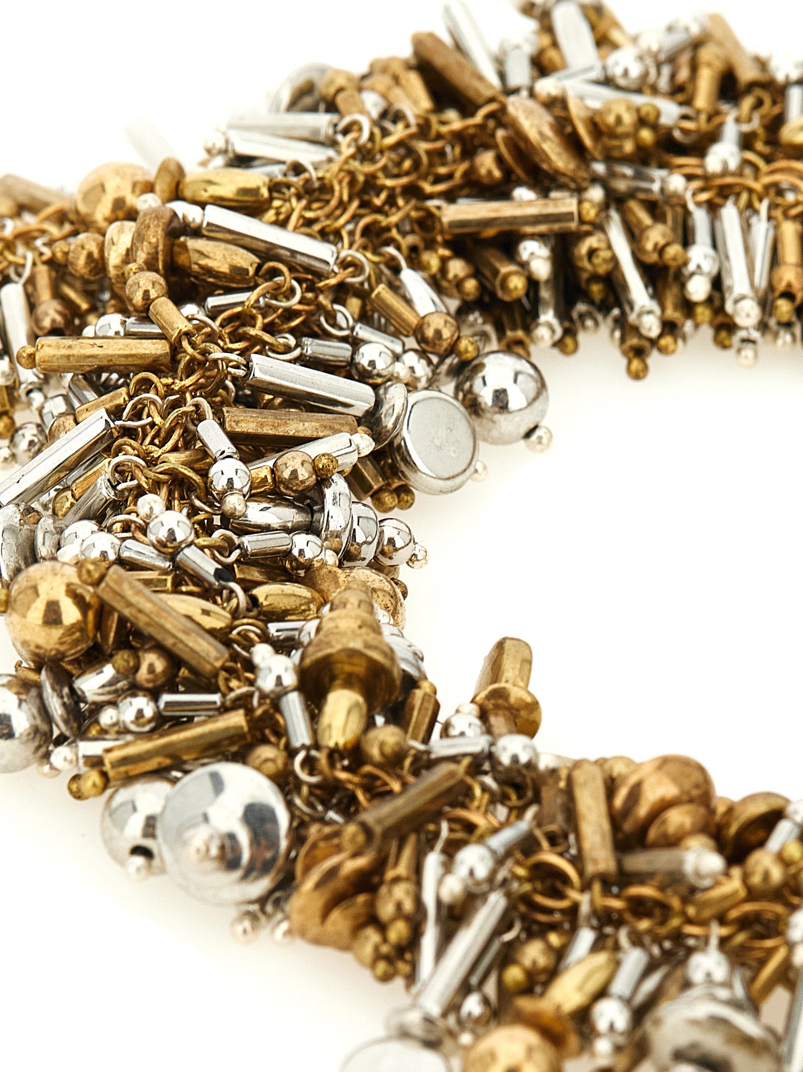Dries Van Noten Gold Marabou Necklace - Exquisite Haute Couture