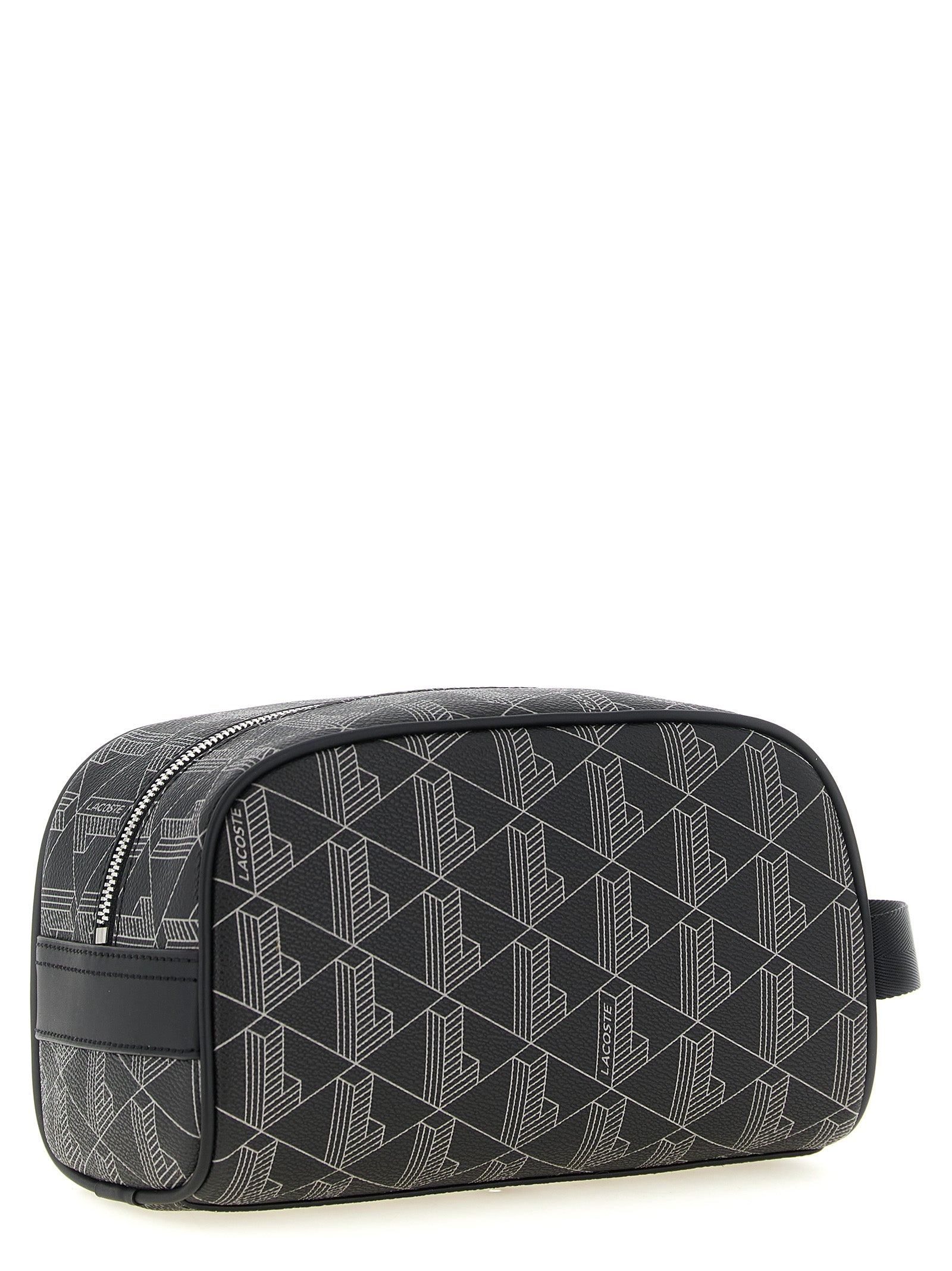 Lacoste Black PVC Travel Accessory - Luxury Redefined
