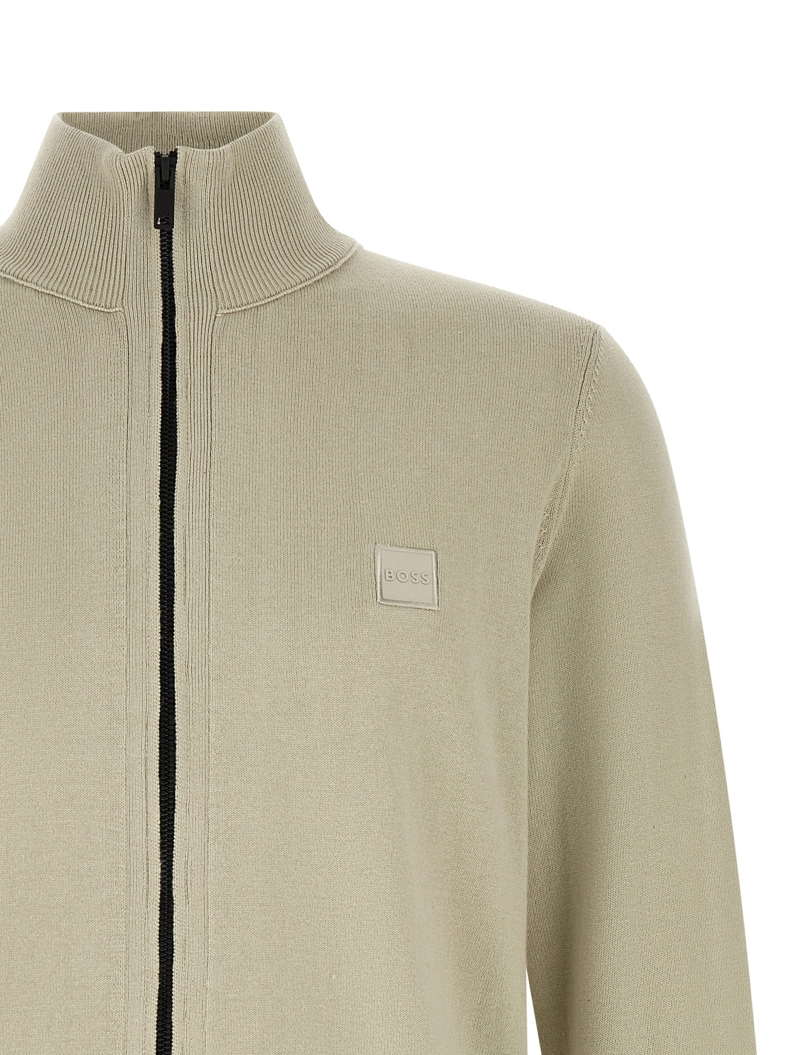 Hugo Boss Beige Cotton Cardigan - Elevate Your Luxe Wardrobe