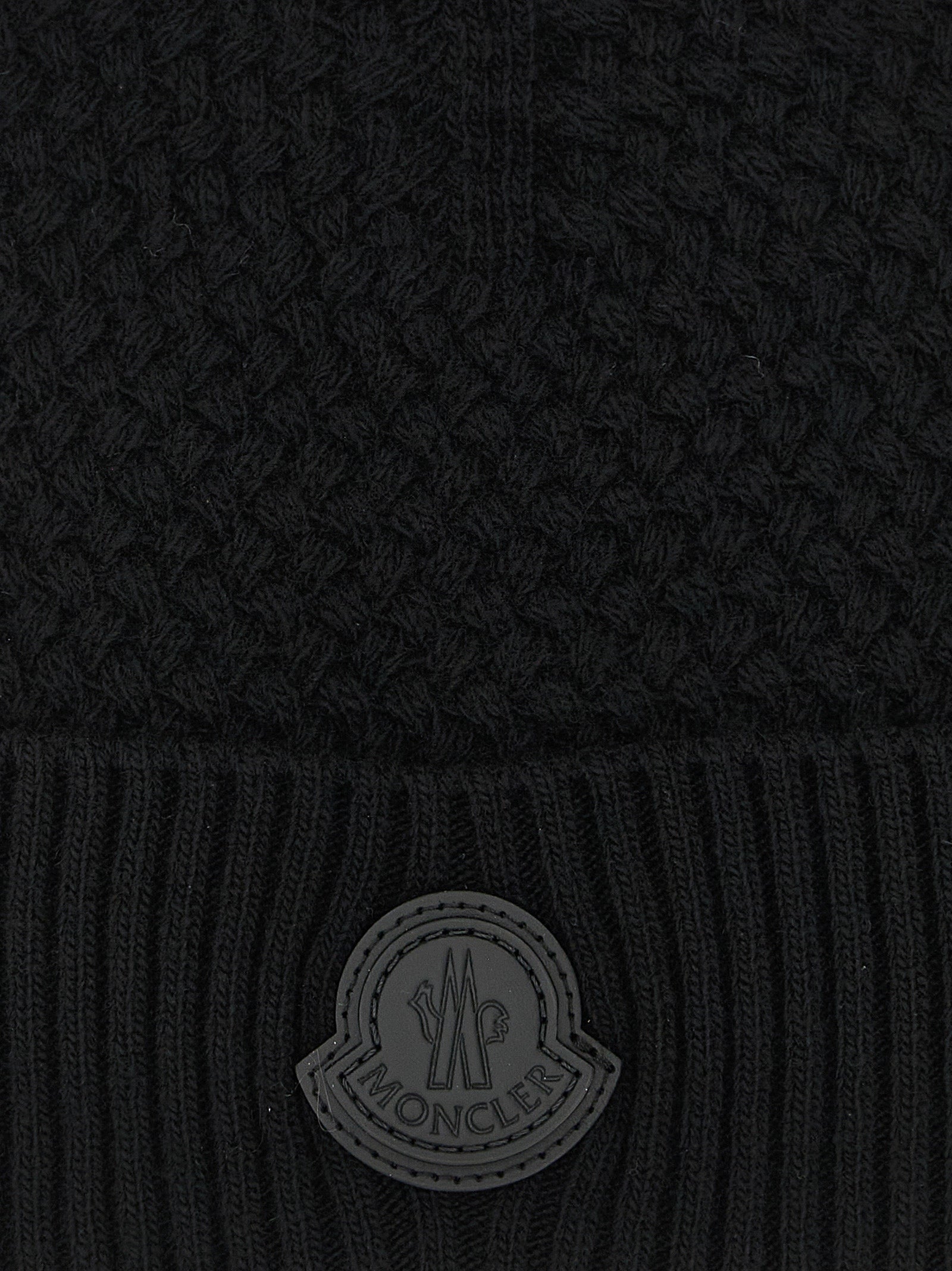 Moncler Black Leather Beanie - Exquisite Luxury Accessory