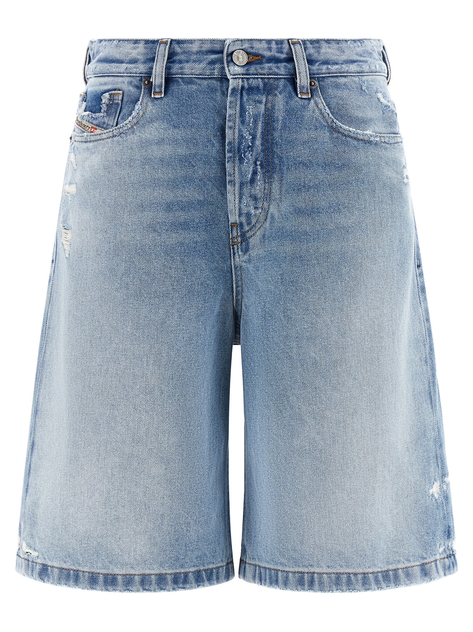 Elevate your wardrobe with Diesel Blue Cotton Bermuda Shorts, a luxurious blend of comfort and style, perfect for effortless elegance in any setting.