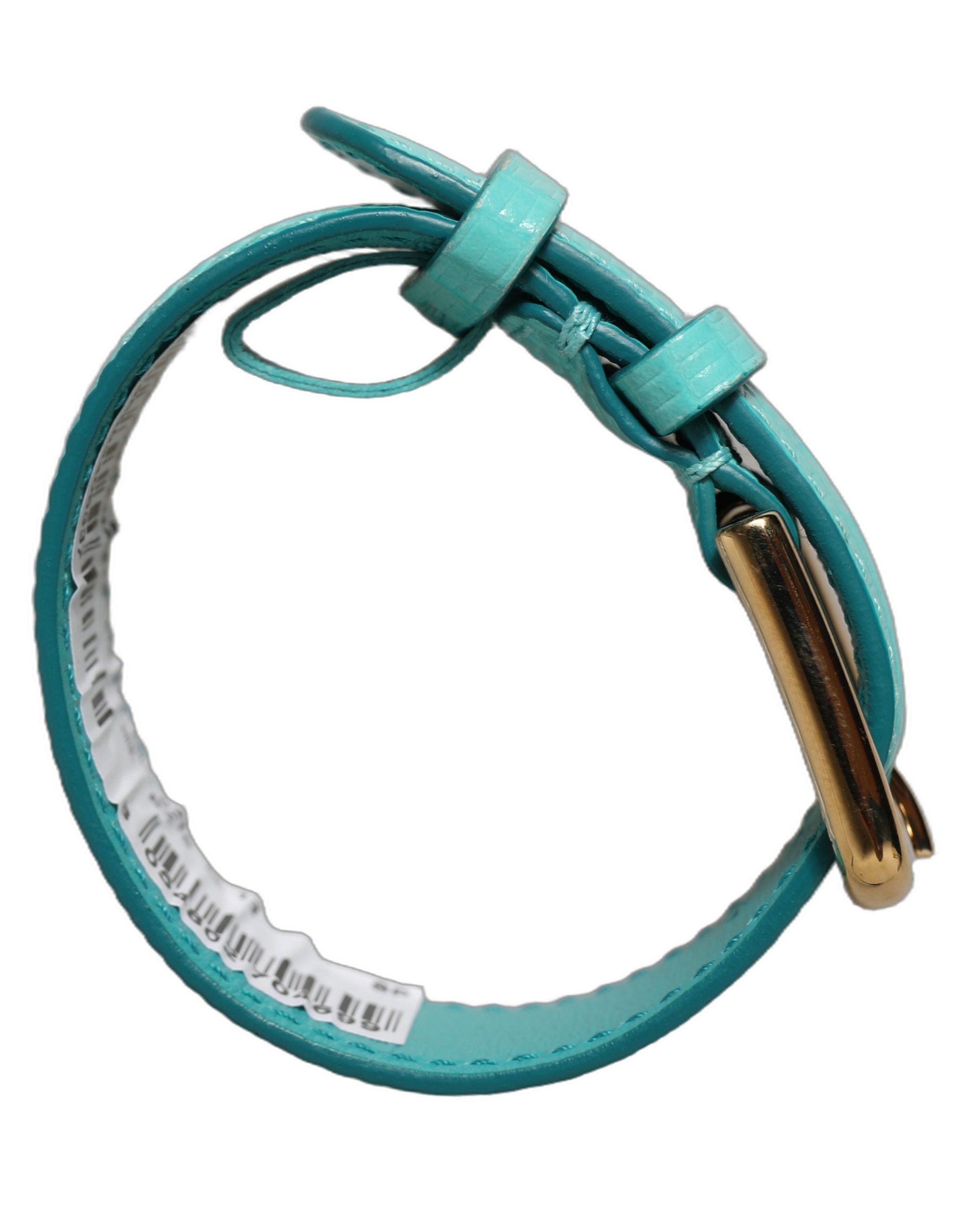 Dolce & Gabbana Blue Textured Leather Bracelet - Timeless Elegance