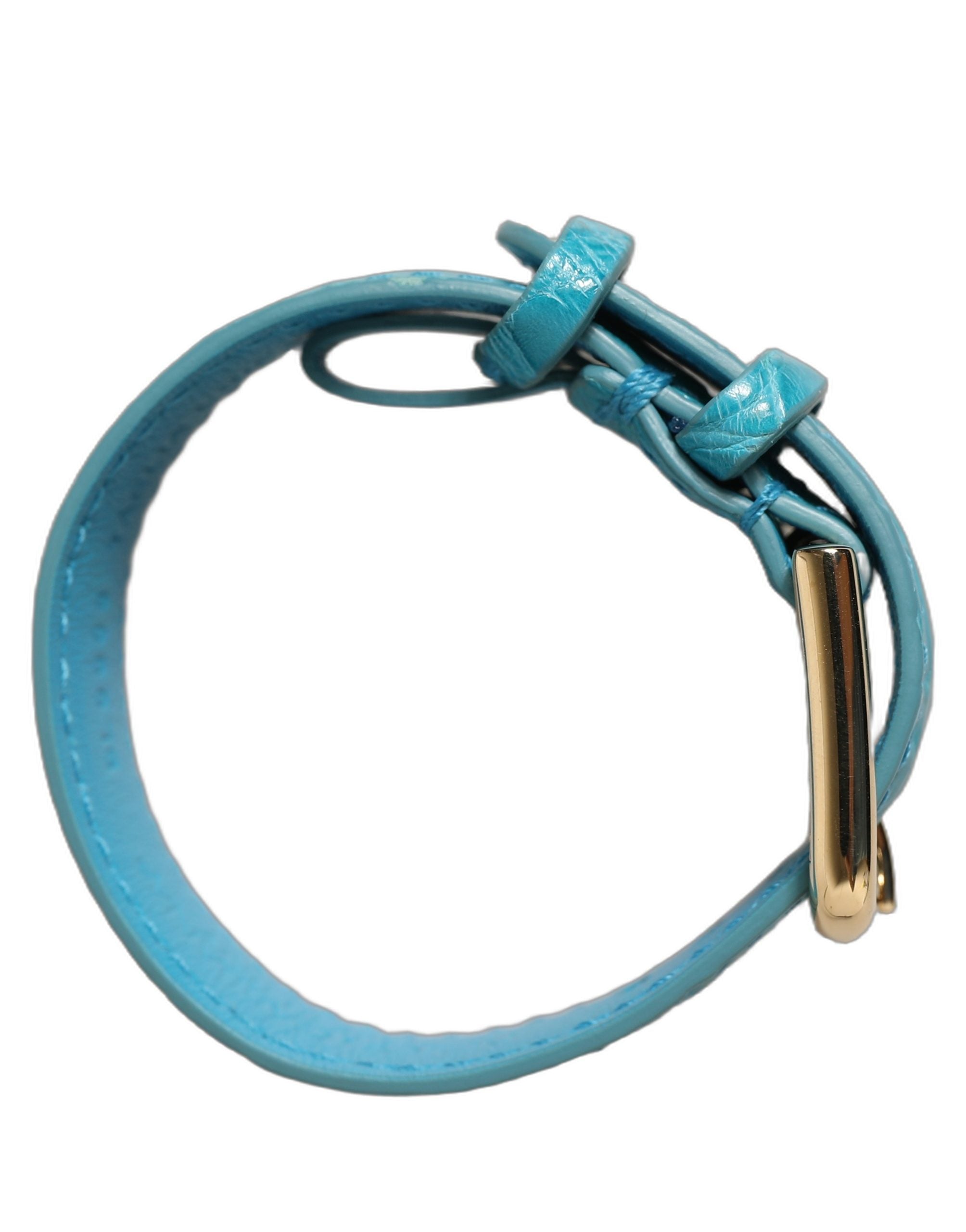 Dolce & Gabbana Turquoise Caiman Leather Bracelet - Exquisite Luxury