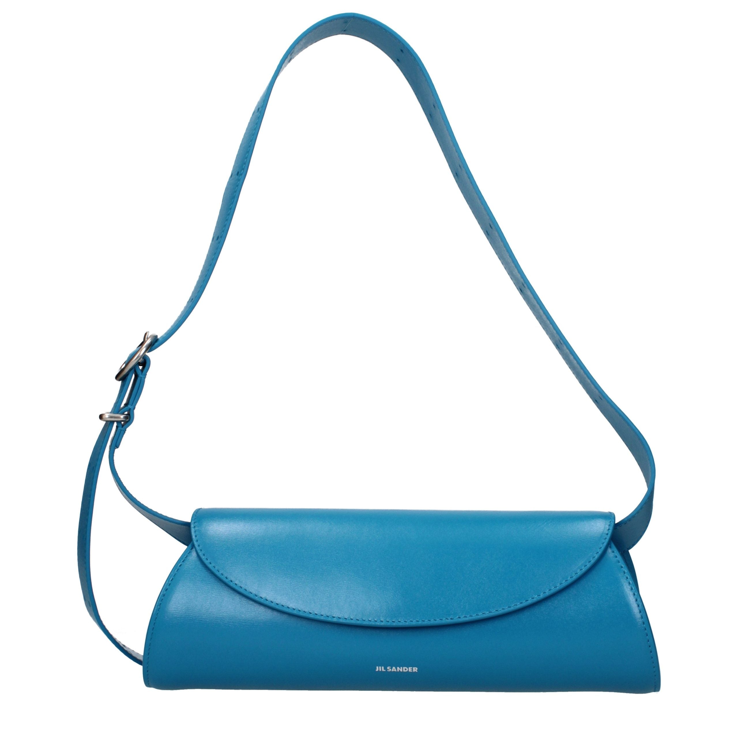 Experience the exquisite allure of the Jil Sander Blue Leather Crossbody Bag, where luxurious craftsmanship meets timeless elegance, perfect for any discerning individual.