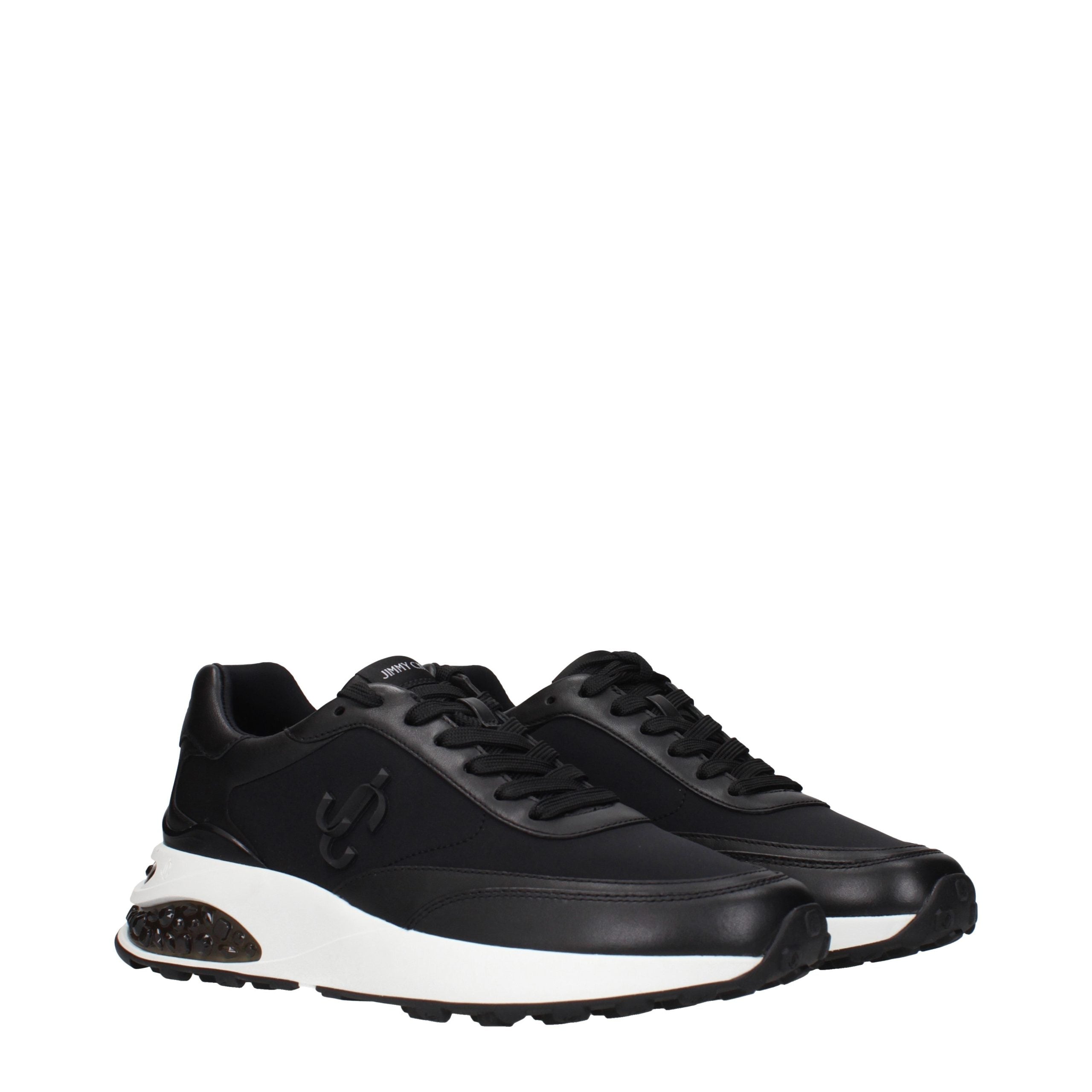 Jimmy Choo Black Fabric Athletic Sneakers - Luxury Performance Footwear