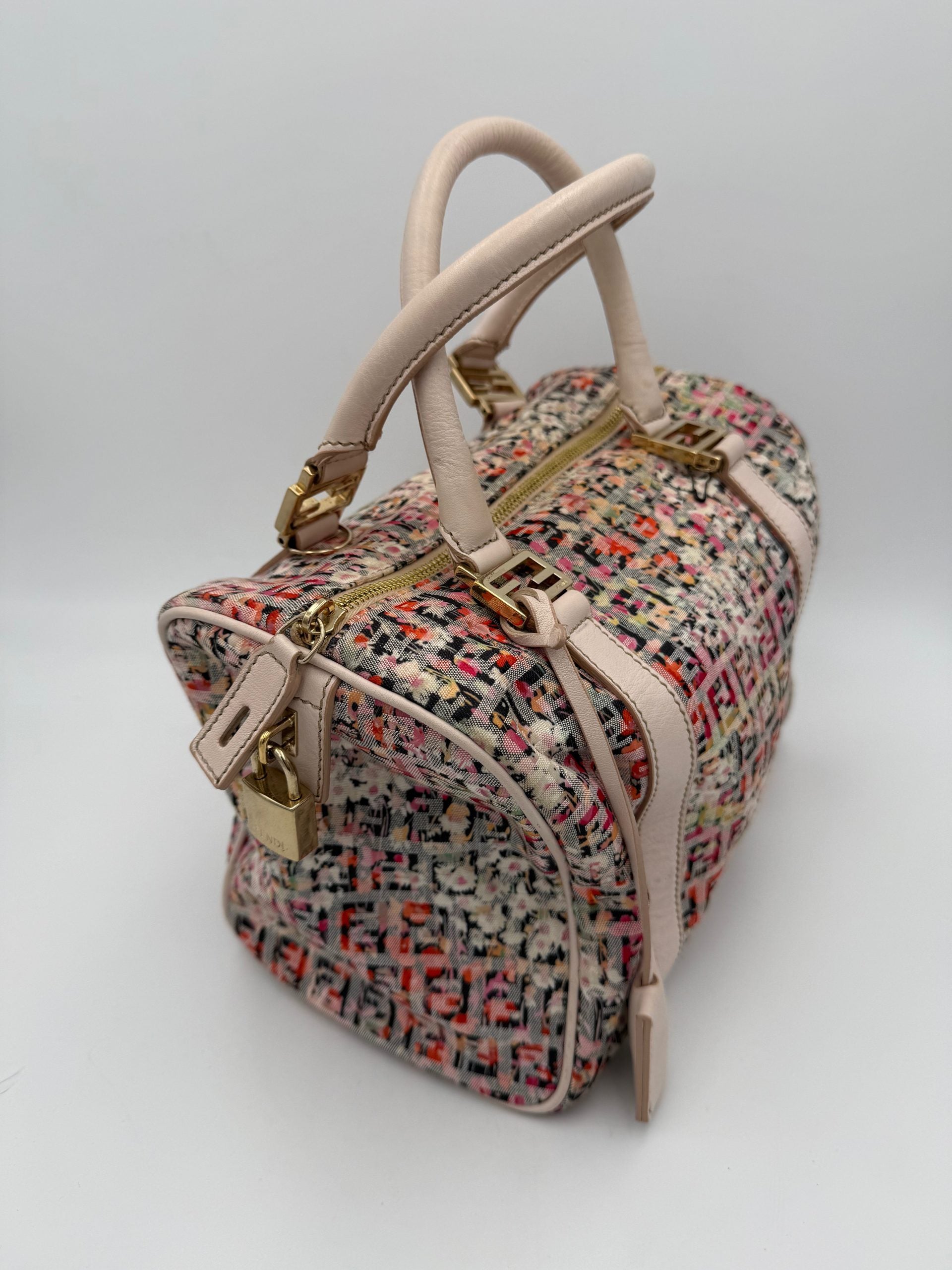 Fendi FENDI FF Canvas Flowers Handbag