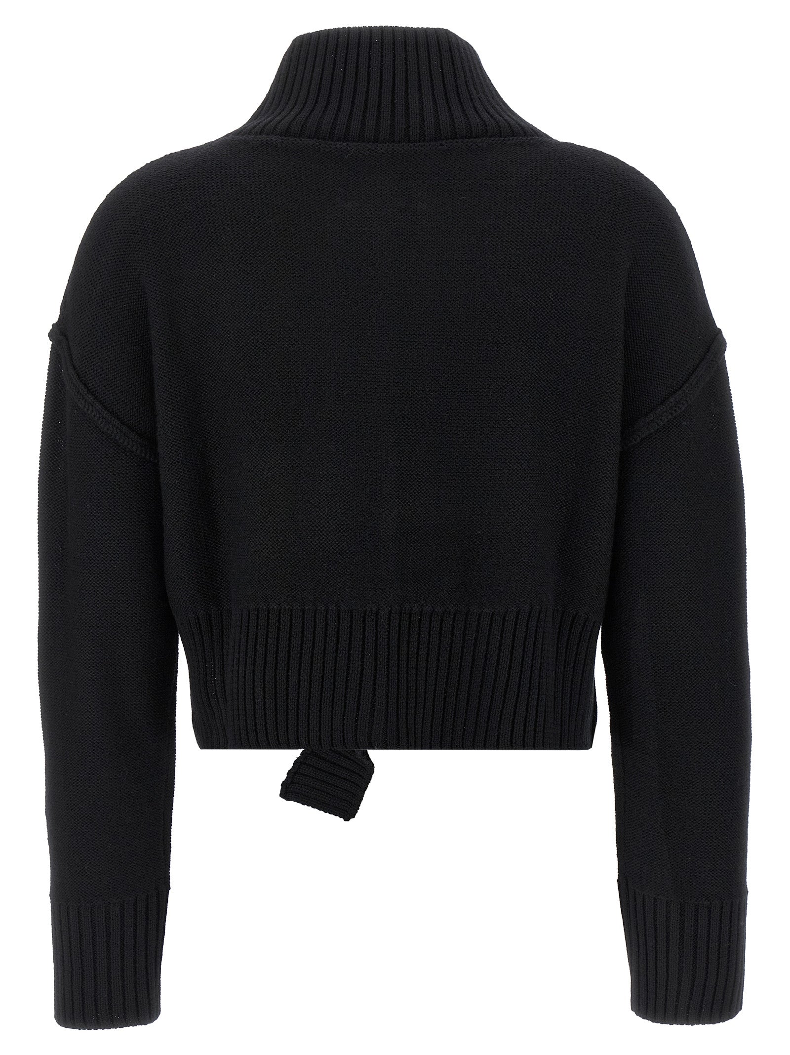 MM6 Maison Margiela Black Virgin Wool Cardigan