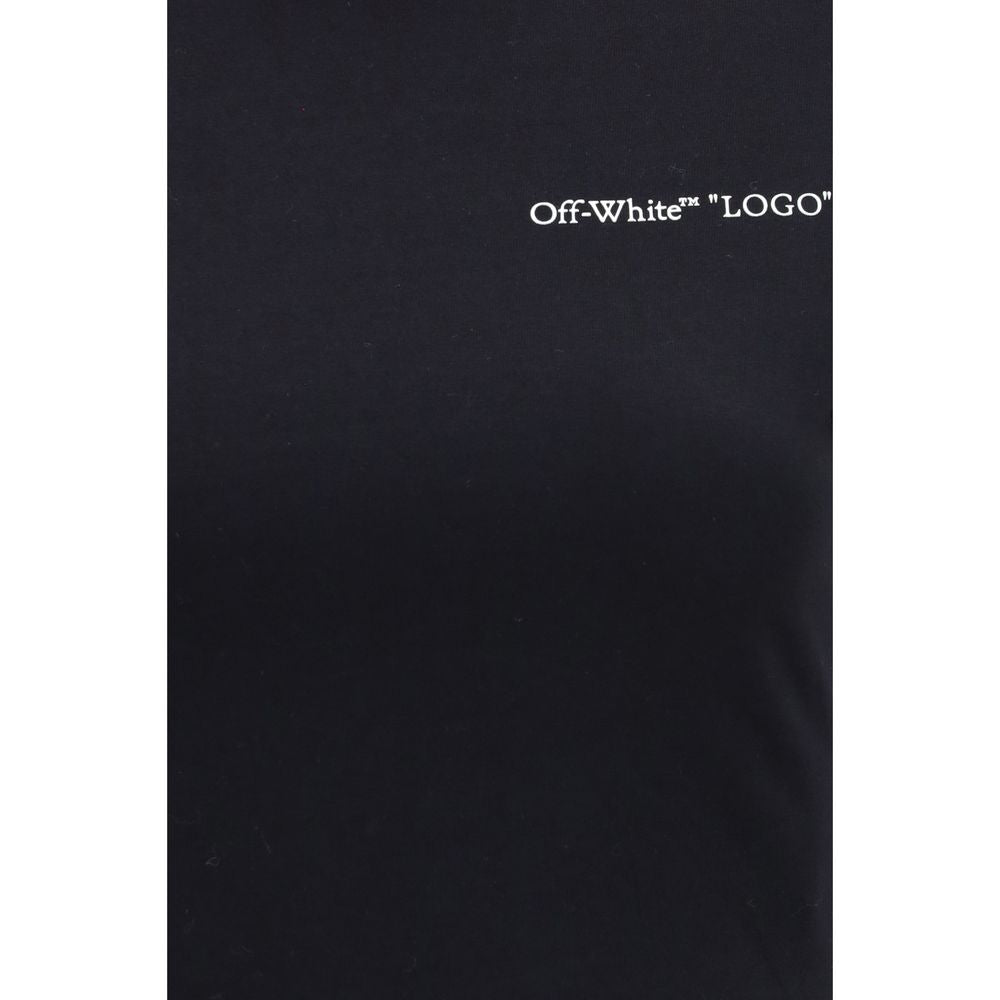 Elevate your wardrobe with the Off-White Black Cotton T-Shirt, a masterpiece of contemporary craftsmanship, blending luxurious comfort with timeless elegance for any occasion.