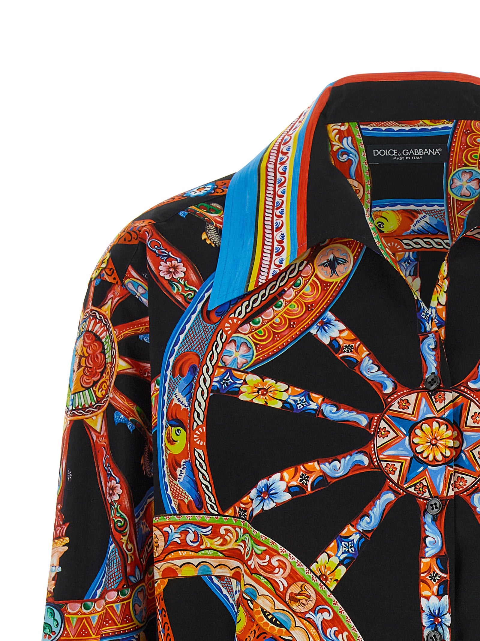Dolce & Gabbana Multicolor Cotton Blouse - Timeless Luxury Elegance