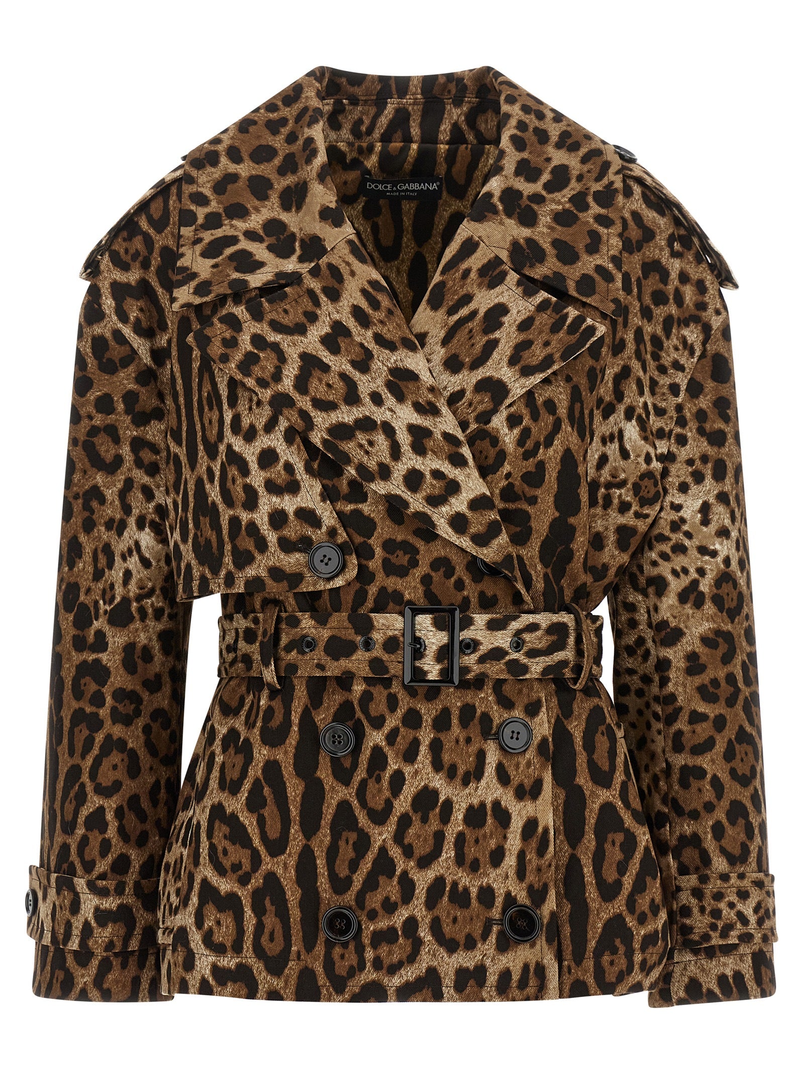 Dolce & Gabbana Brown Cotton Coat - Timeless Italian Elegance