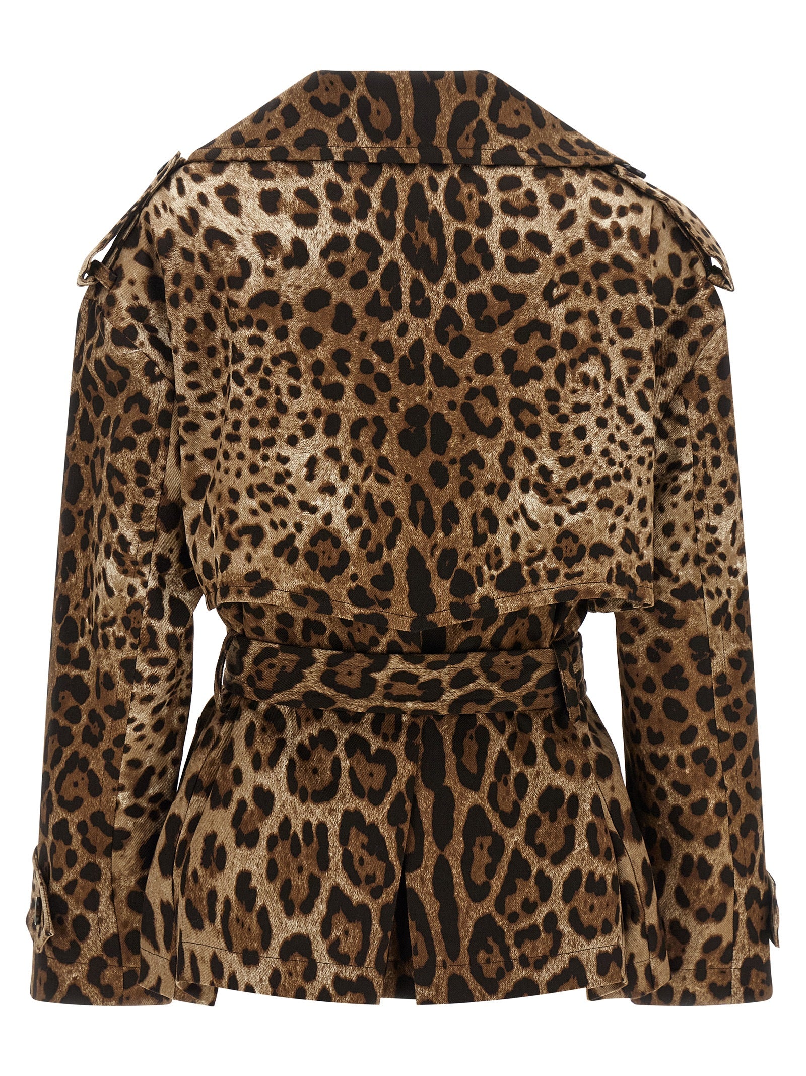 Dolce & Gabbana Brown Cotton Coat - Elevate Your Elegance