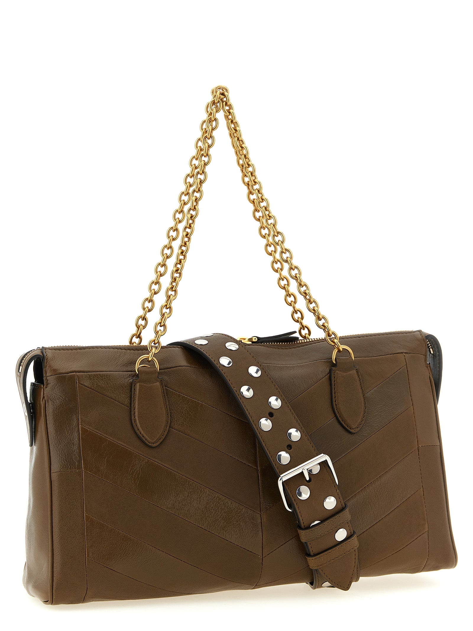 Experience the allure of the Valentino Garavani Brown Lamb Leather Shoulder Bag, a testament to Italian craftsmanship that elevates your style with timeless elegance and sophistication.