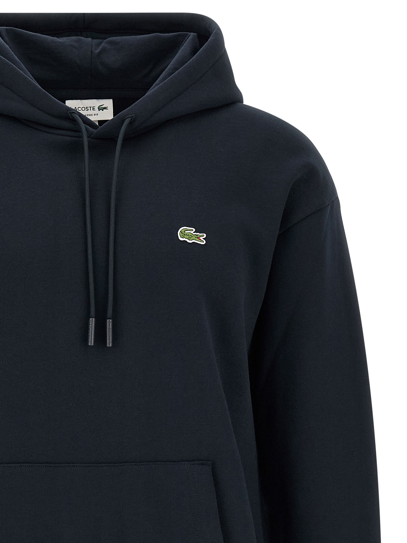 Experience the essence of luxury with the Lacoste Blue Cotton Sweatshirt, a masterful blend of comfort and sophistication, perfect for the discerning individual.
