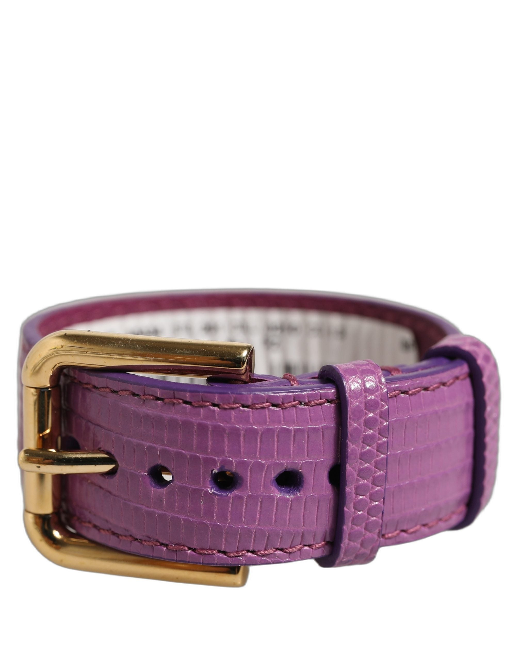 Dolce & Gabbana Purple Textured Leather Bracelet - Timeless Elegance