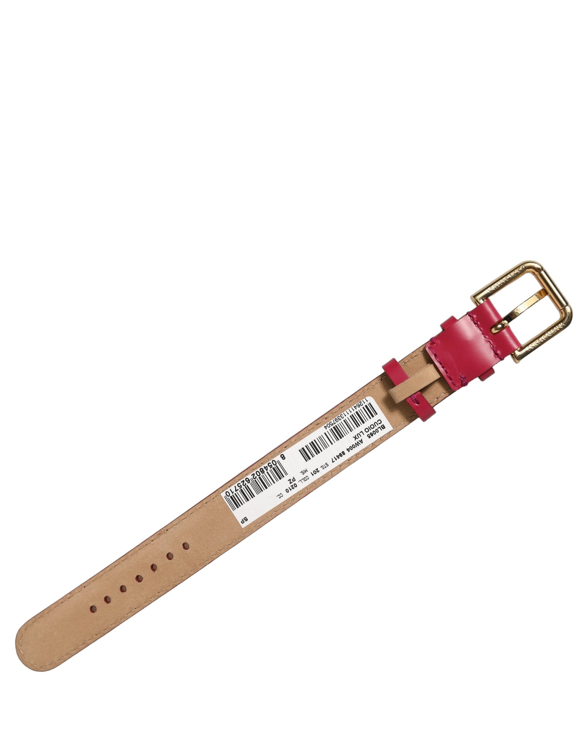 Dolce & Gabbana Red Calfskin Leather Bracelet - Exquisite Luxury