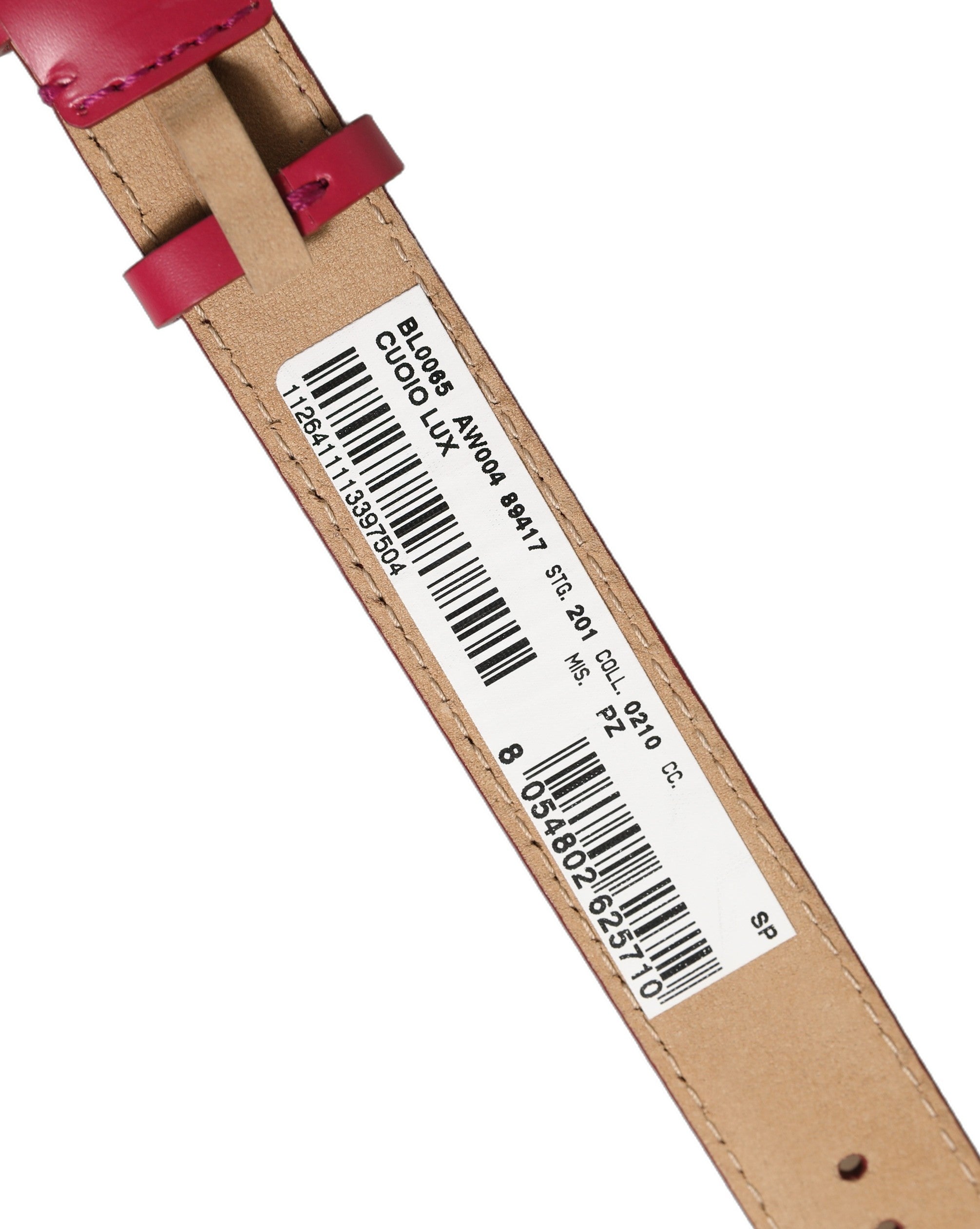 Dolce & Gabbana Red Calfskin Leather Gold Buckle Bracelet
