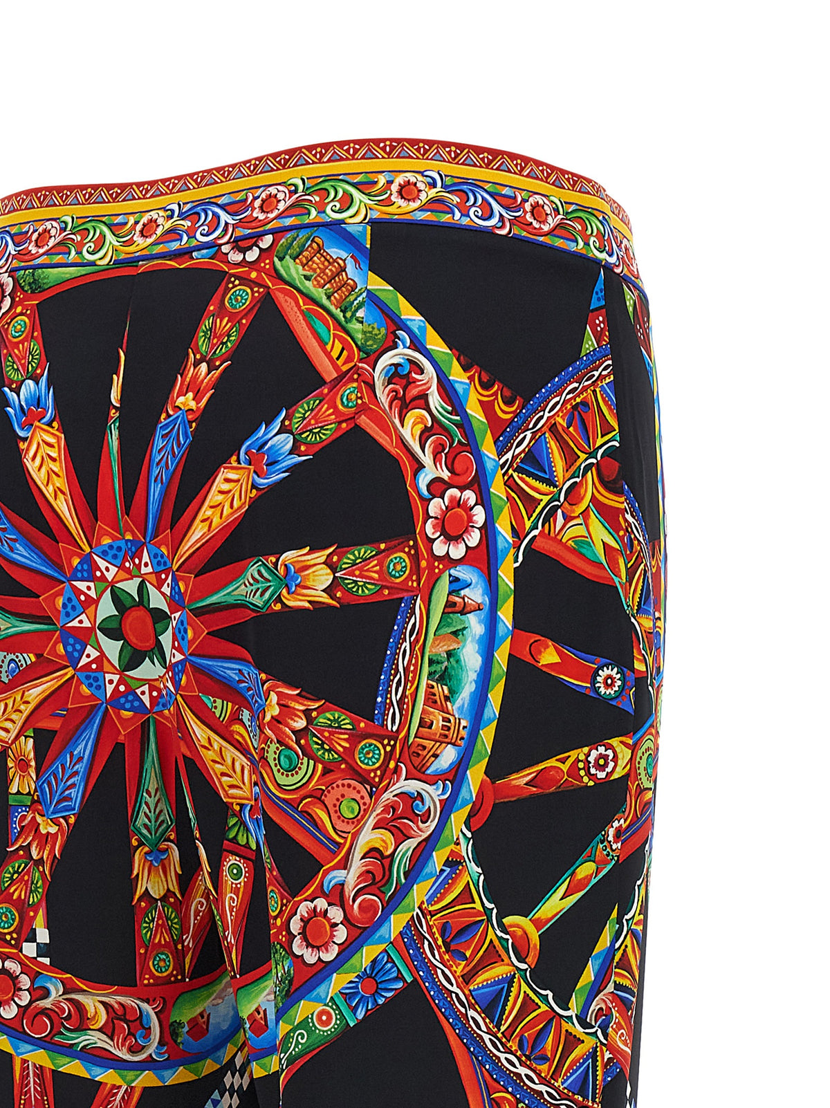 Dolce & Gabbana Multicolor Silk Flared Pants - Exquisite Luxury